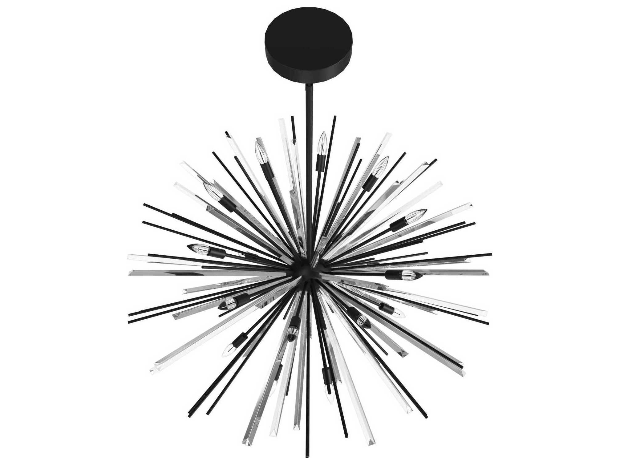 Avenue Lighting Palisades Ave 18-Light Black Sputnik Pendant