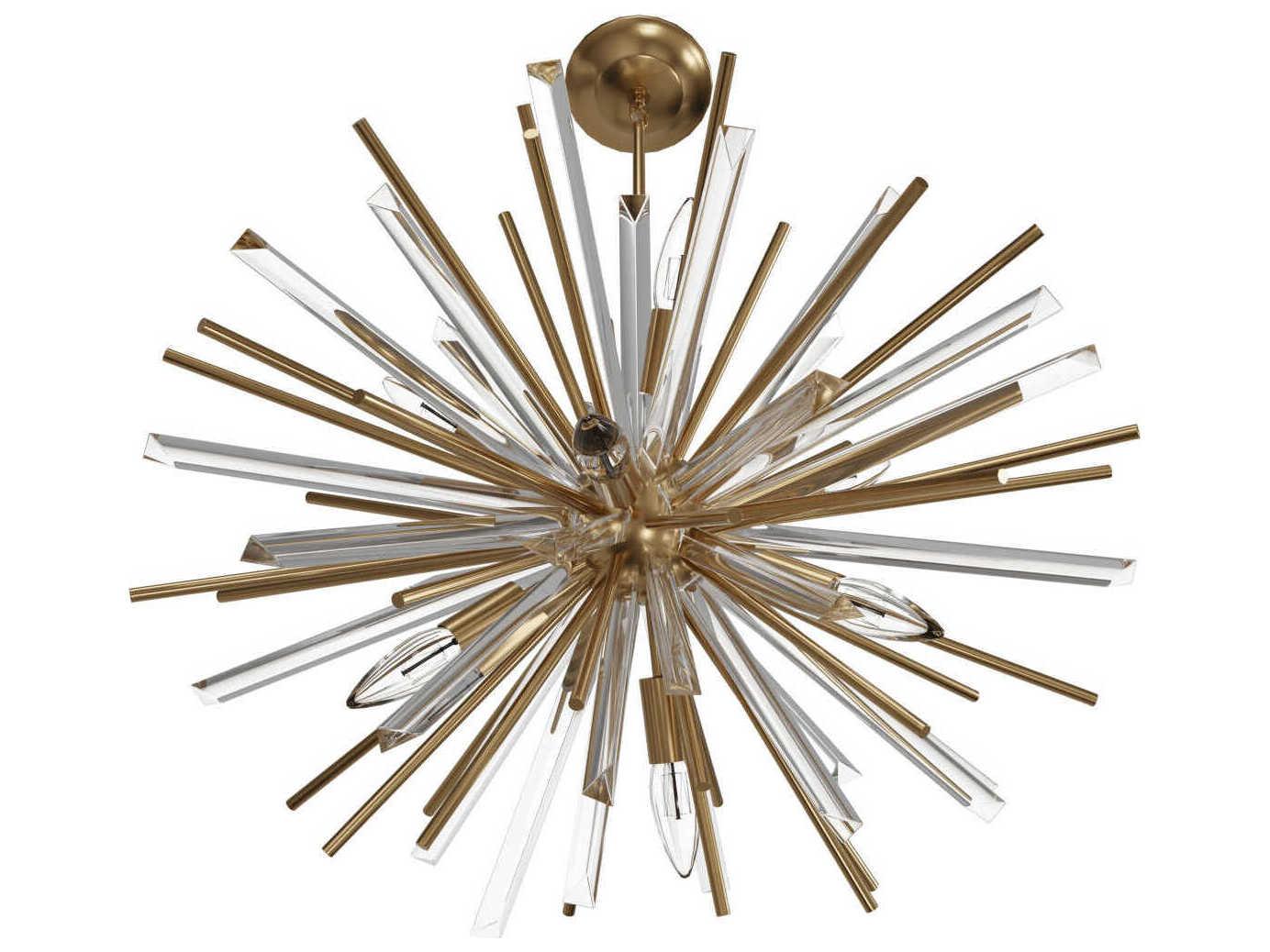 Avenue Lighting Palisades Ave 6-Light Aged Brass Sputnik Pendant