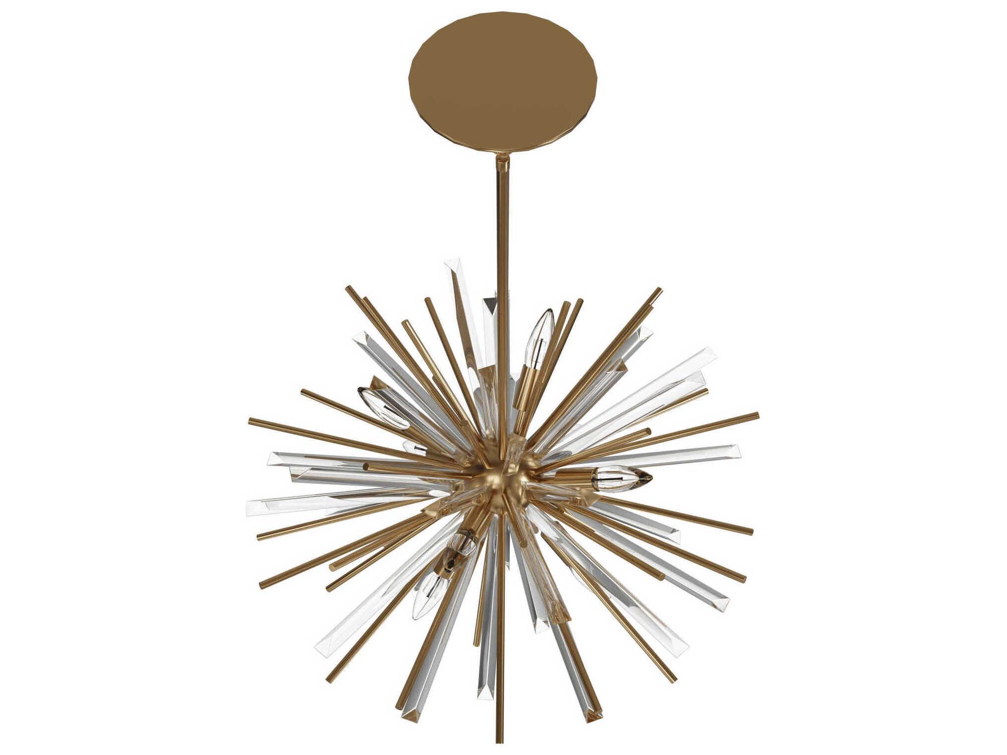Avenue Lighting Palisades Ave 6-Light Aged Brass Sputnik Pendant