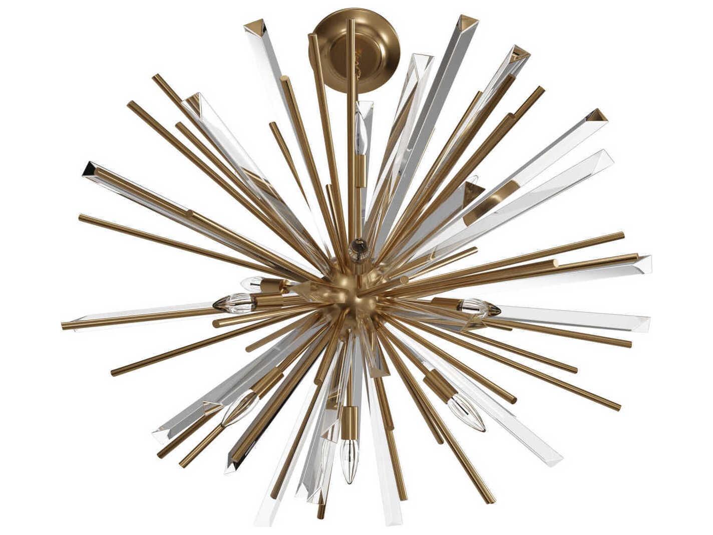 Avenue Lighting Palisades Ave 8-Light Aged Brass Sputnik Pendant