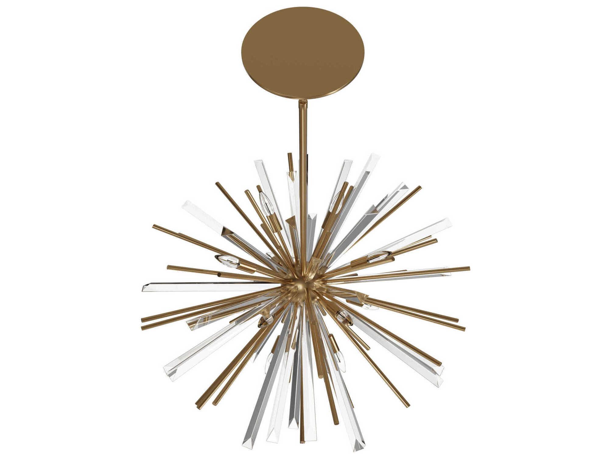 Avenue Lighting Palisades Ave 8-Light Aged Brass Sputnik Pendant