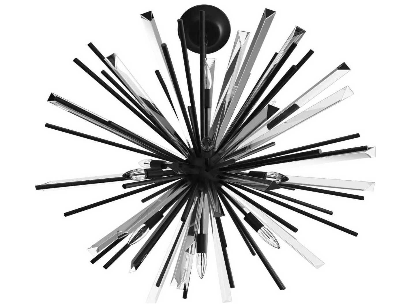 Avenue Lighting Palisades Ave 8-Light Black Sputnik Pendant