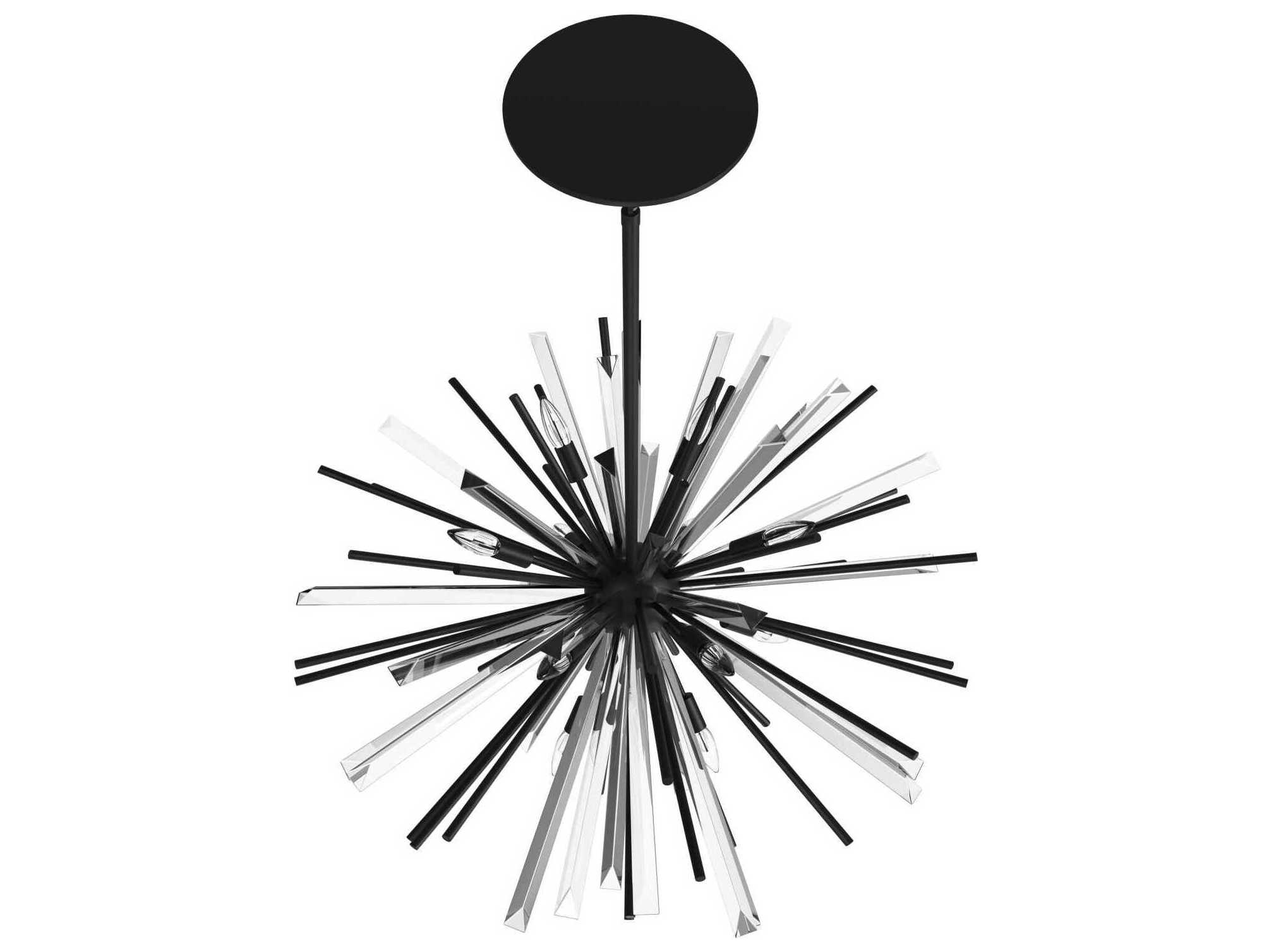 Avenue Lighting Palisades Ave 8-Light Black Sputnik Pendant