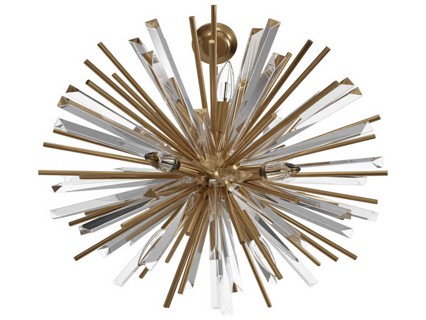 Avenue Lighting Palisades Ave 10-Light Aged Brass Sputnik Pendant