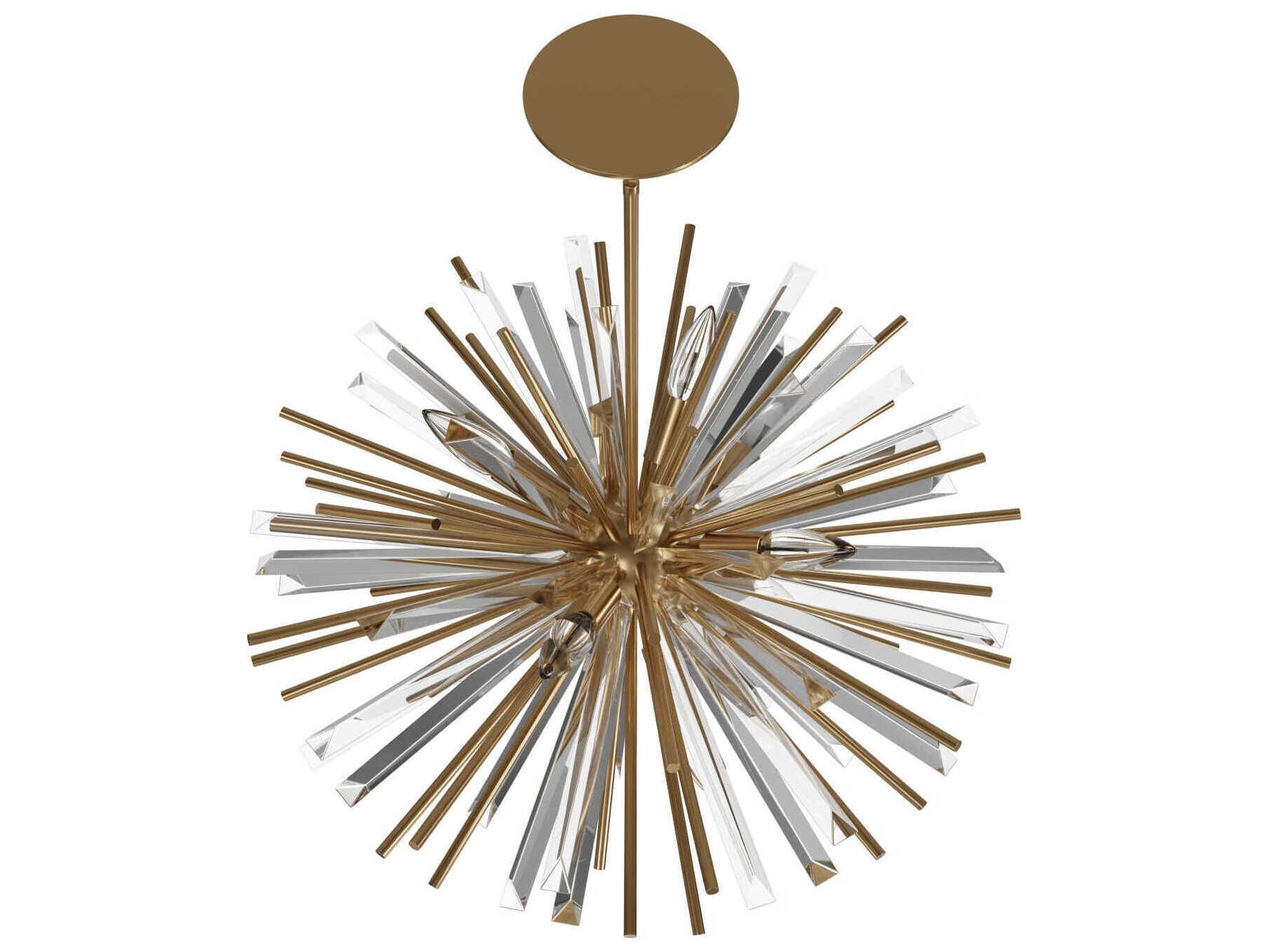 Avenue Lighting Palisades Ave 10-Light Aged Brass Sputnik Pendant