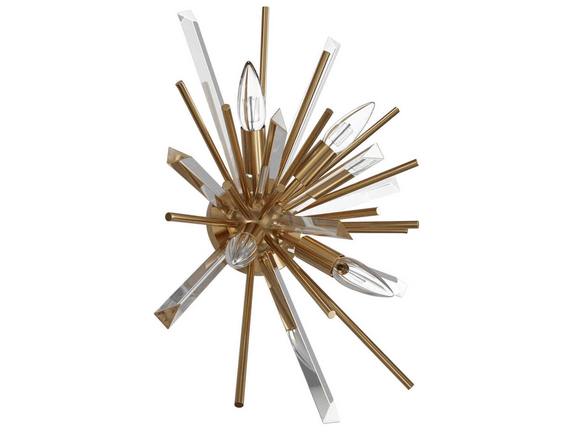 Avenue Lighting Palisades Ave 4-Light Aged Brass Wall Sconce