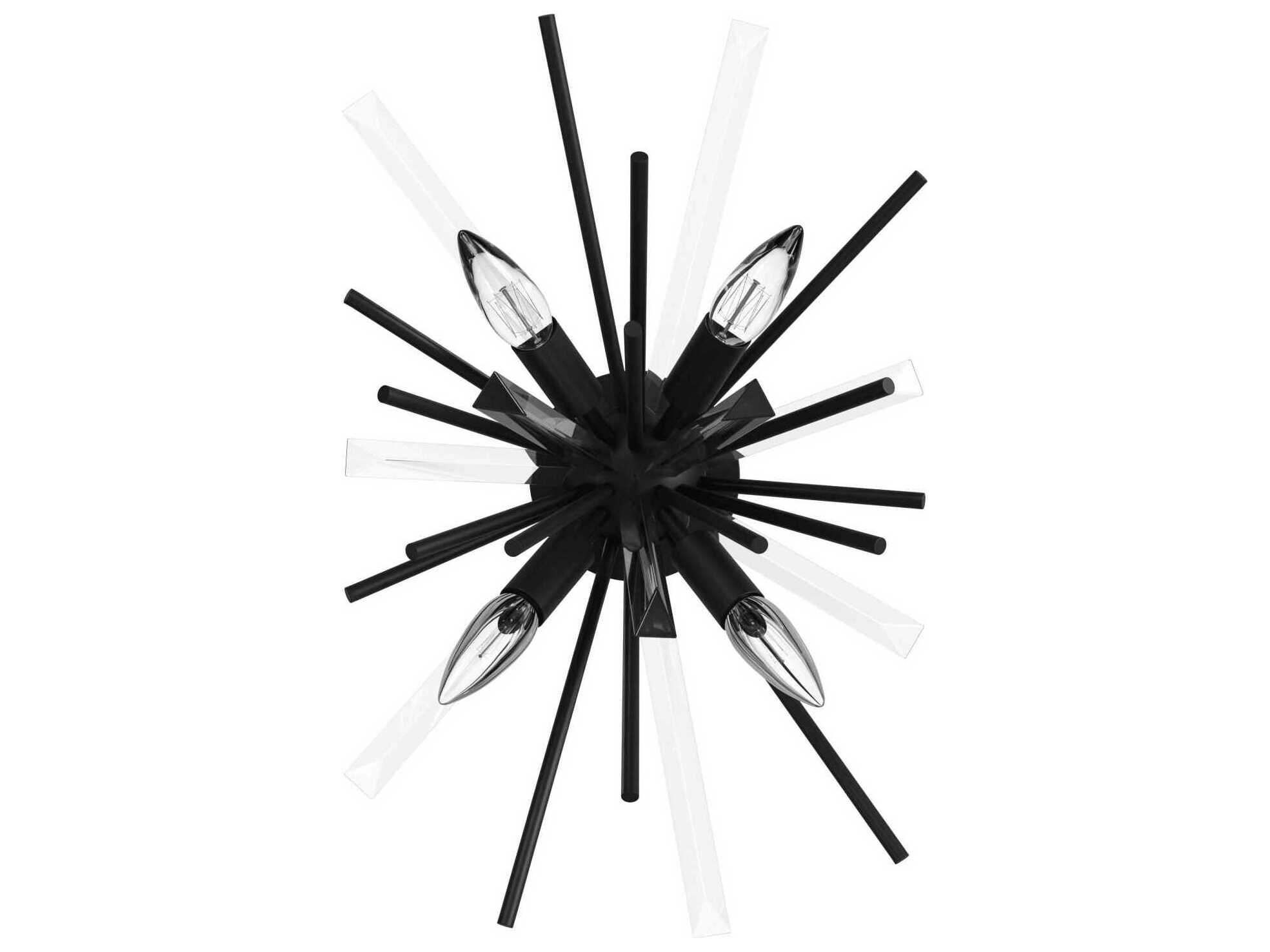 Avenue Lighting Palisades Ave 4-Light Black Wall Sconce