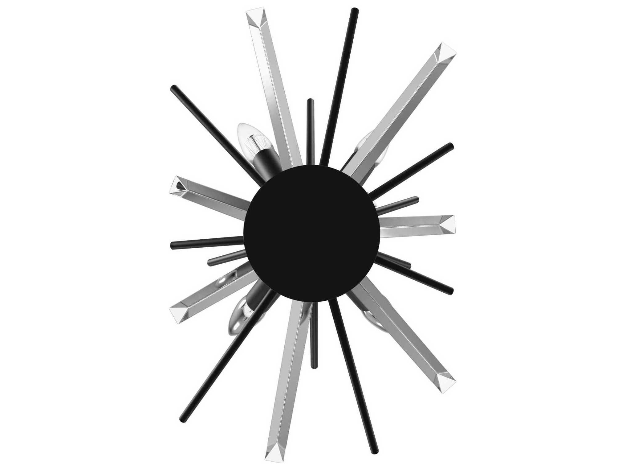 Avenue Lighting Palisades Ave 4-Light Black Wall Sconce