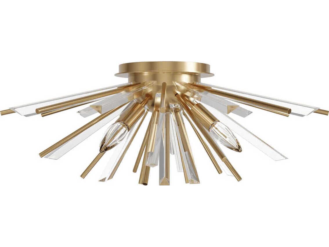 Avenue Lighting Palisades Ave 4-Light Aged Brass Sputnik Flush Mount
