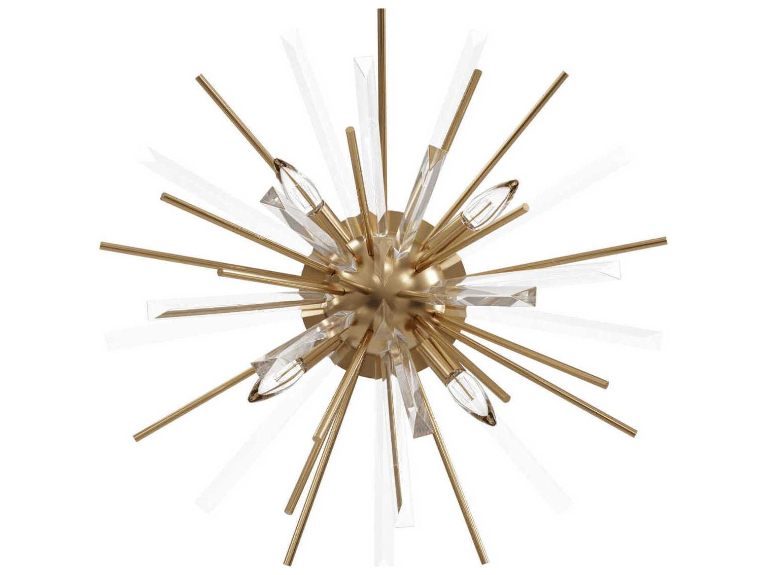 Avenue Lighting Palisades Ave 4-Light Aged Brass Sputnik Flush Mount