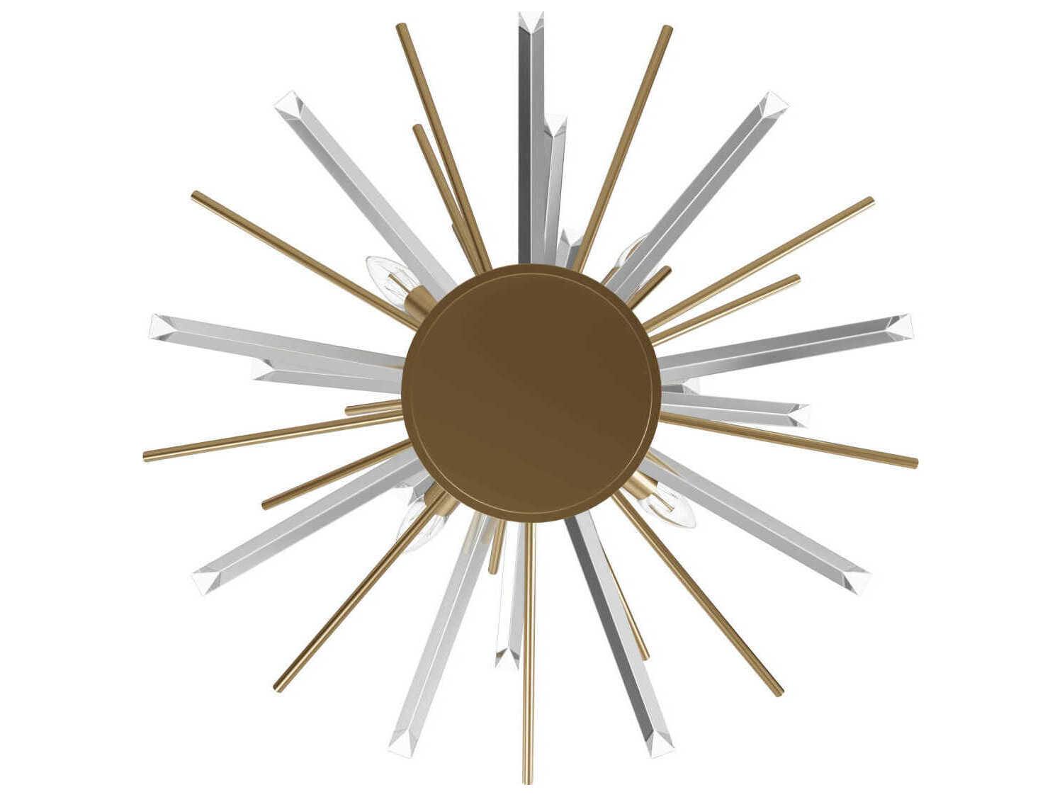 Avenue Lighting Palisades Ave 4-Light Aged Brass Sputnik Flush Mount