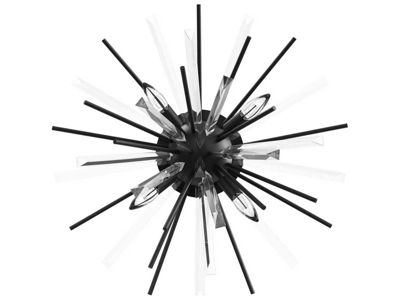 Avenue Lighting Palisades Ave 4-Light Black Sputnik Flush Mount