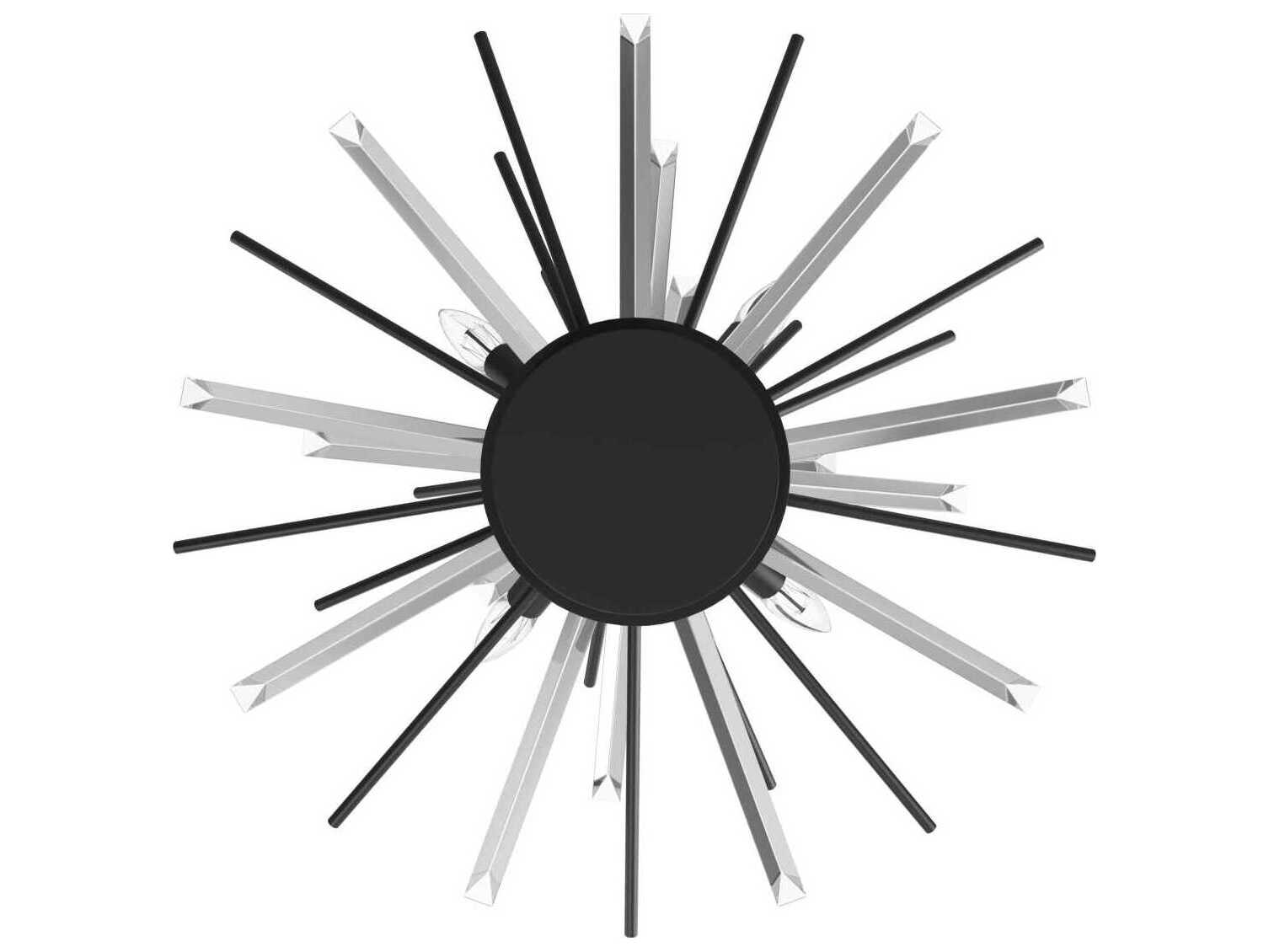 Avenue Lighting Palisades Ave 4-Light Black Sputnik Flush Mount