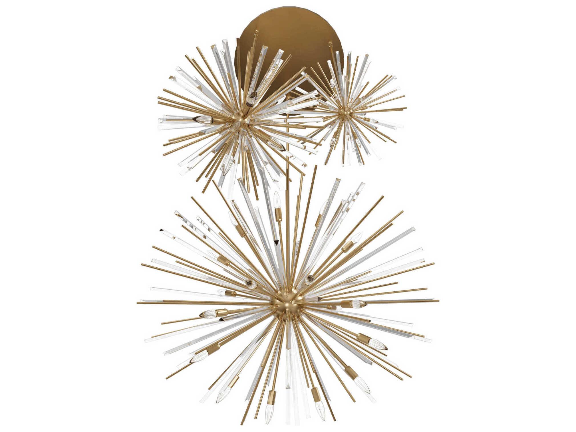 Avenue Lighting Palisades Ave 36-Light Aged Brass Sputnik Pendant