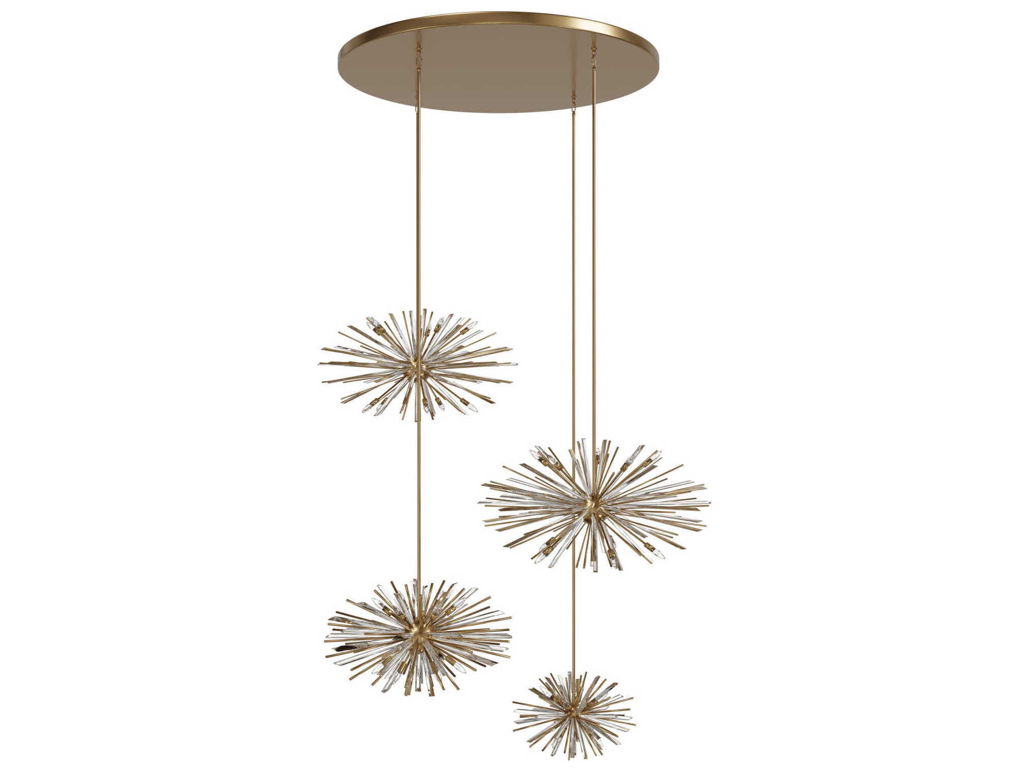 Avenue Lighting Palisades Ave 34-Light Aged Brass Sputnik Pendant