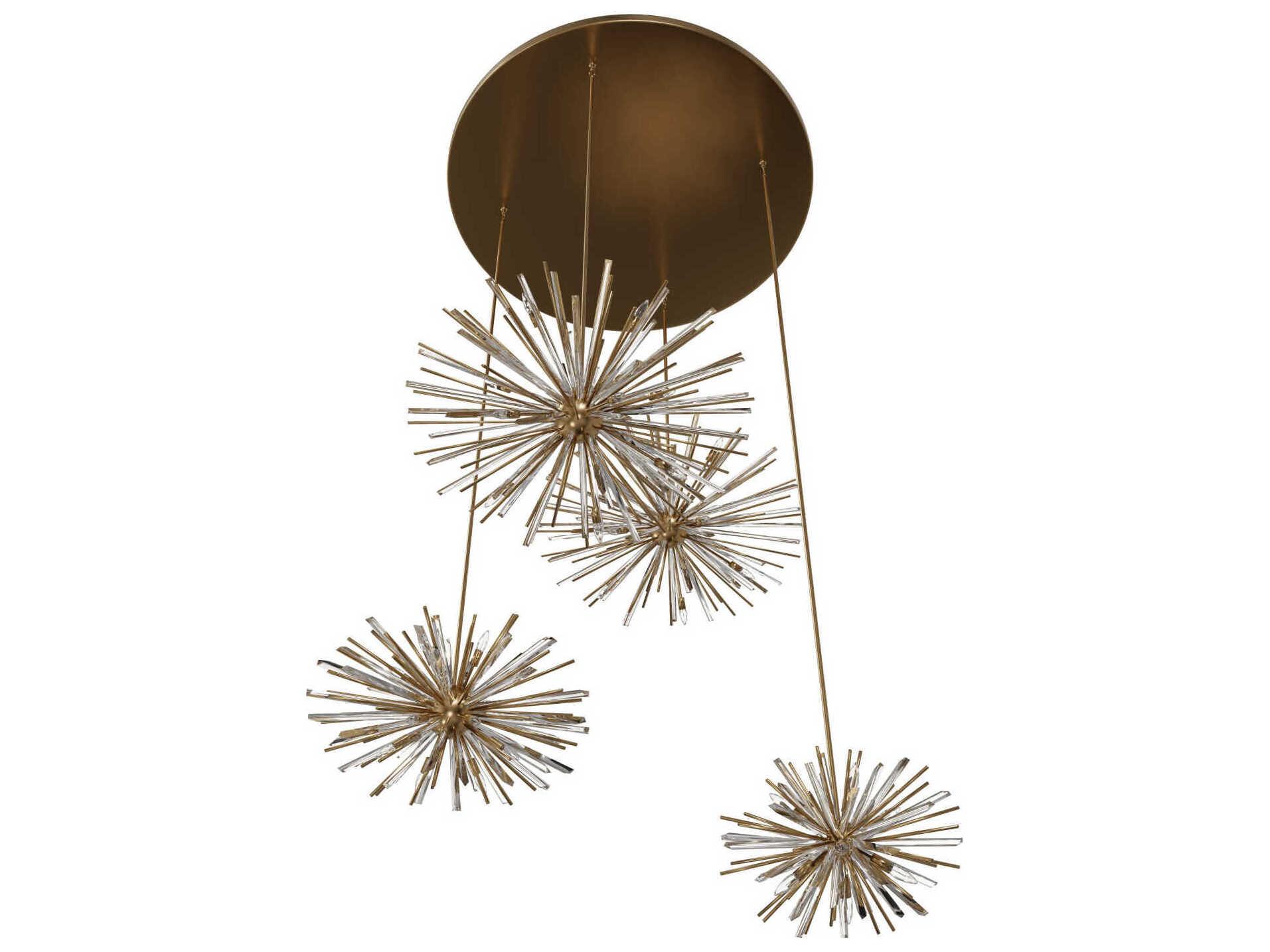 Avenue Lighting Palisades Ave 34-Light Aged Brass Sputnik Pendant