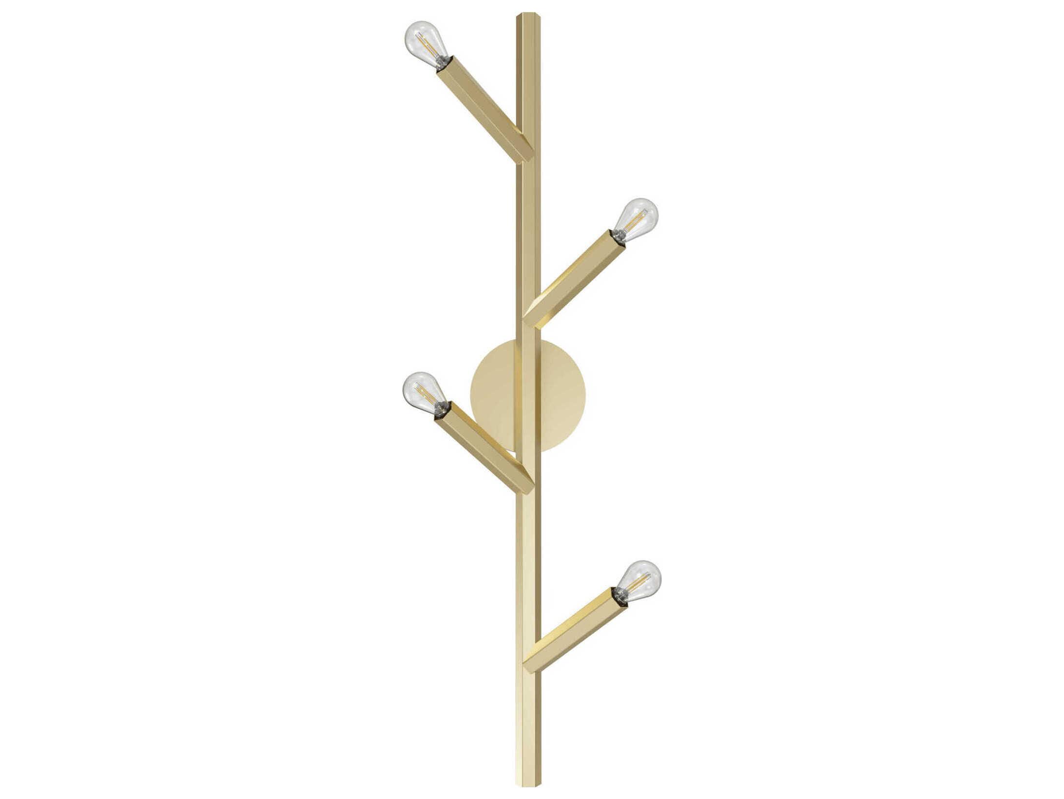 Avenue Lighting The Oaks 4-Light Brushed Brass Wall Sconce