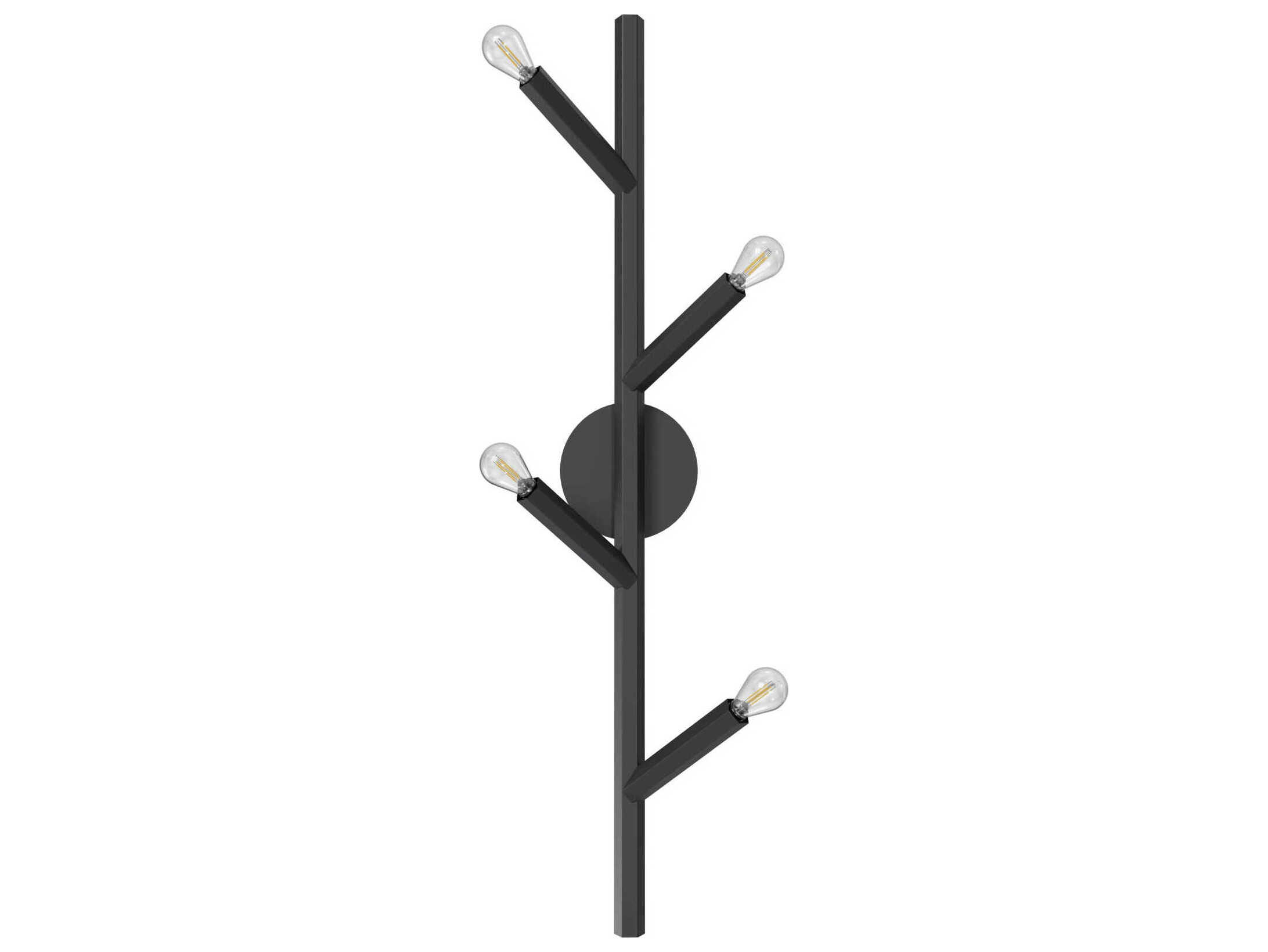 Avenue Lighting The Oaks 4-Light Black Wall Sconce