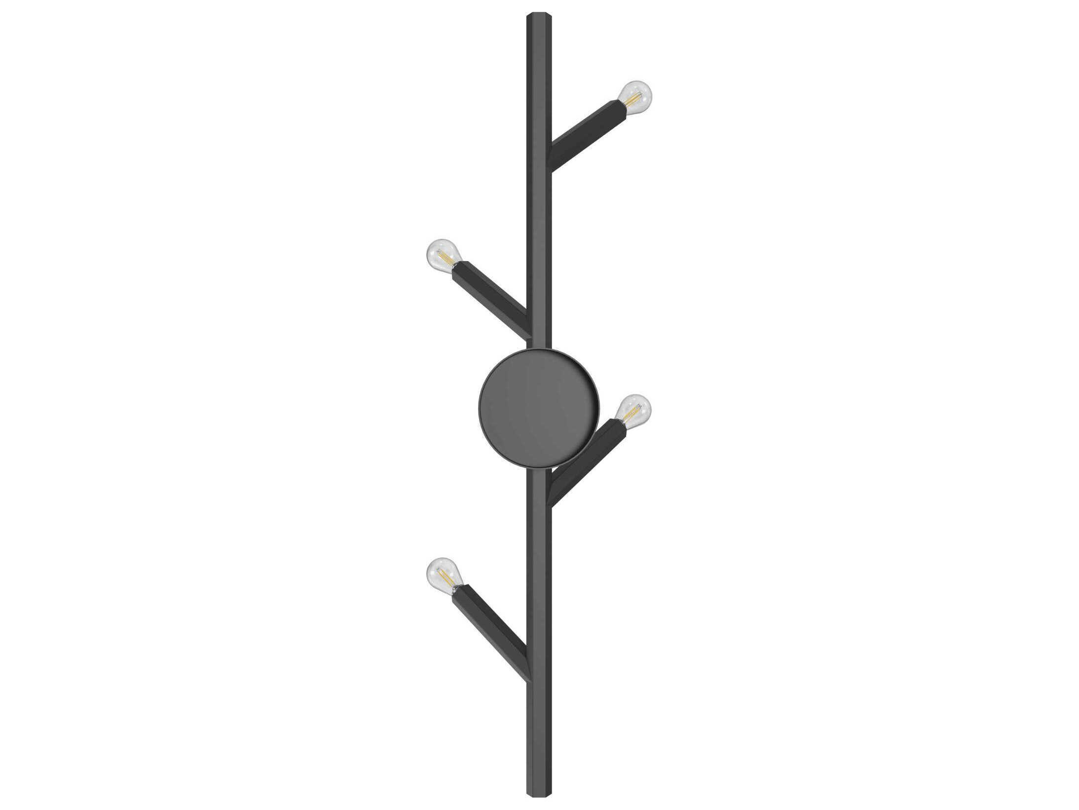 Avenue Lighting The Oaks 4-Light Black Wall Sconce