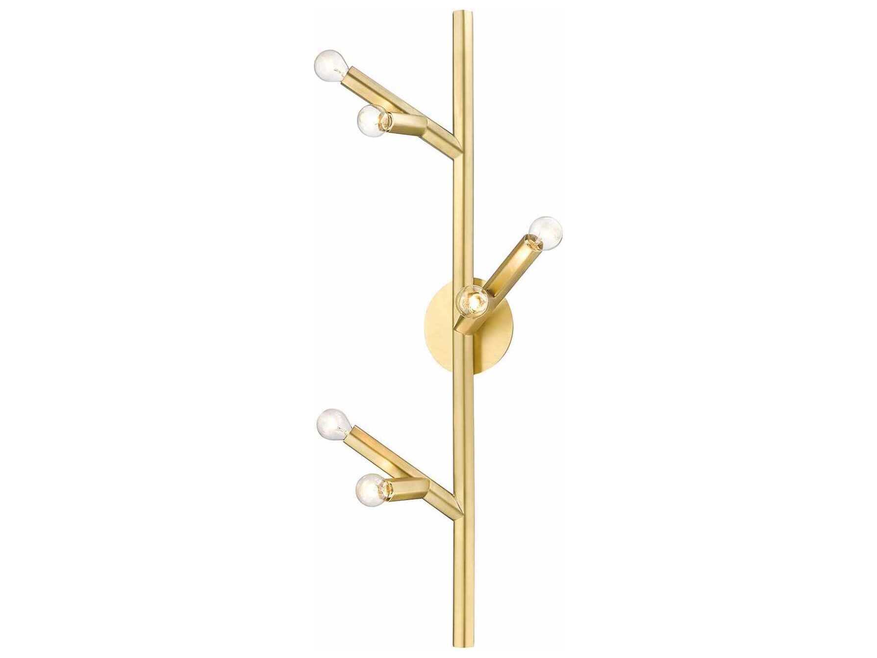 Avenue Lighting The Oaks 6-Light Brushed Brass Wall Sconce