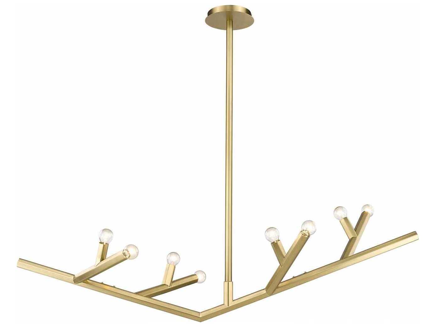 Avenue Lighting The Oaks 8-Light Brushed Brass Island Pendant