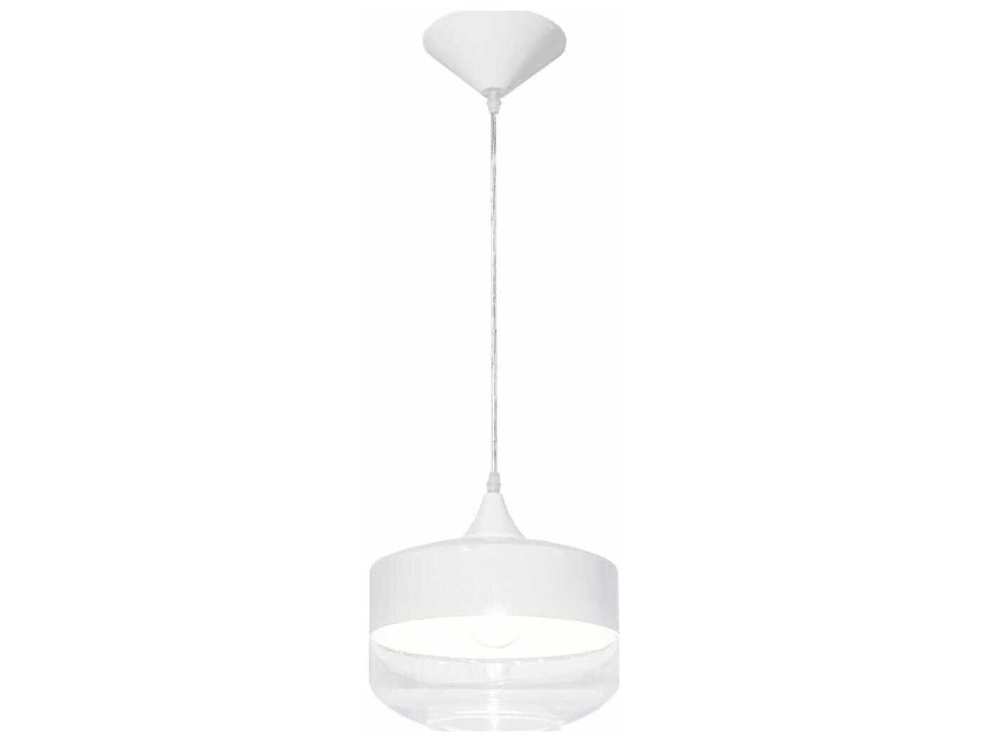 Avenue Lighting Robertson Blvd 1-Light White Mini Pendant
