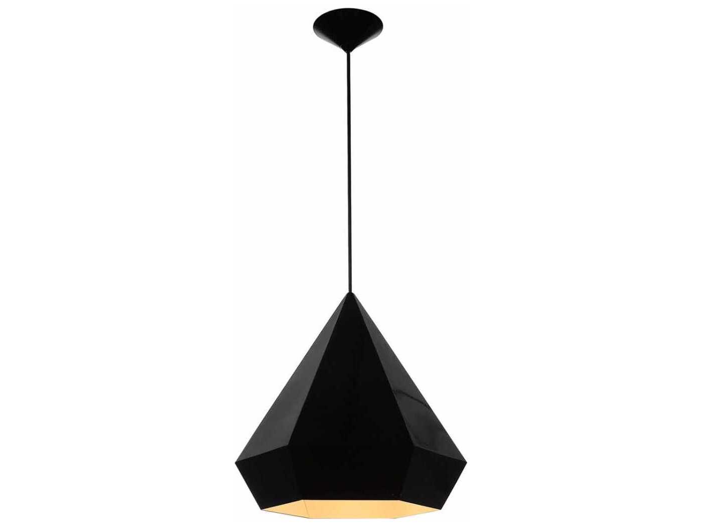 Avenue Lighting Doheny Ave 1-Light Black Pendant