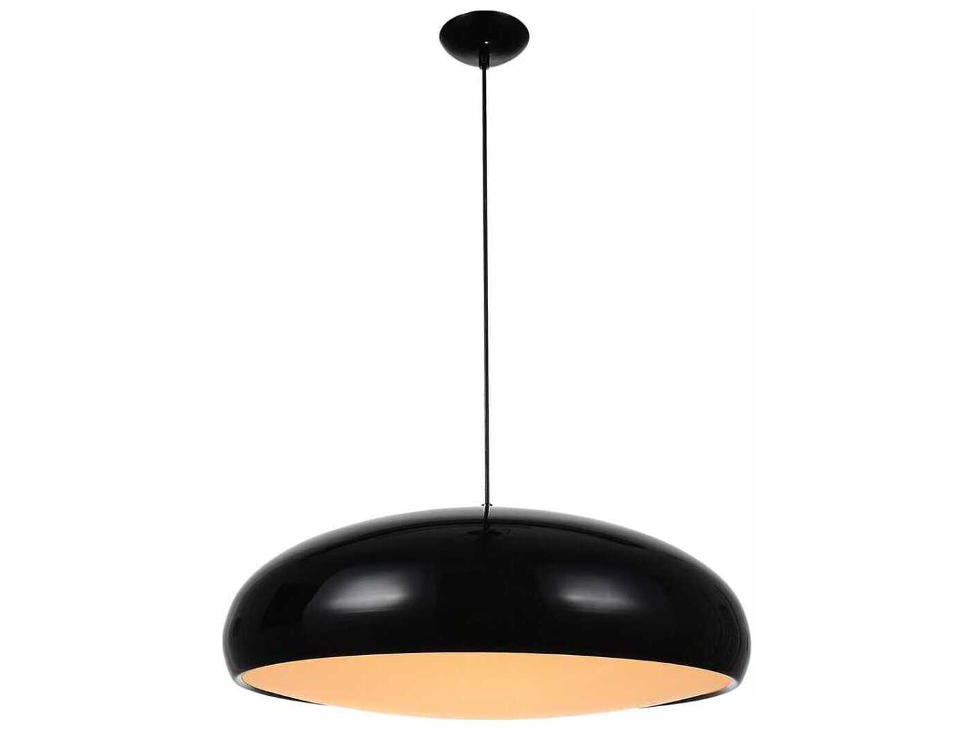 Avenue Lighting Doheny Ave 3-Light Black Dome Pendant