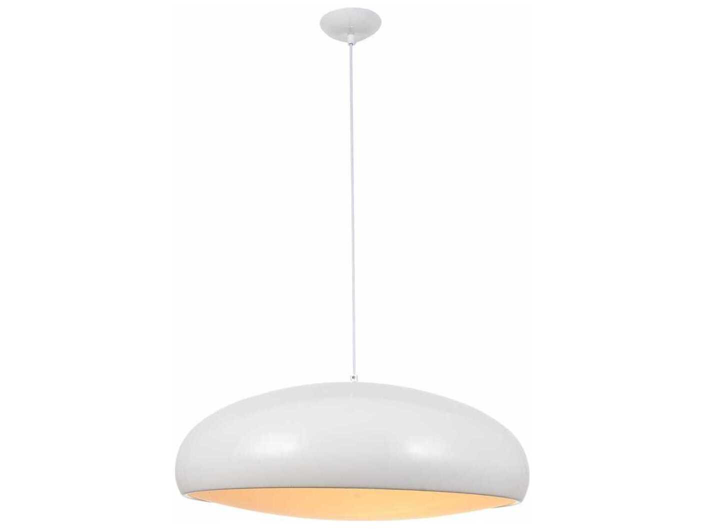 Avenue Lighting Doheny Ave 3-Light White Dome Pendant