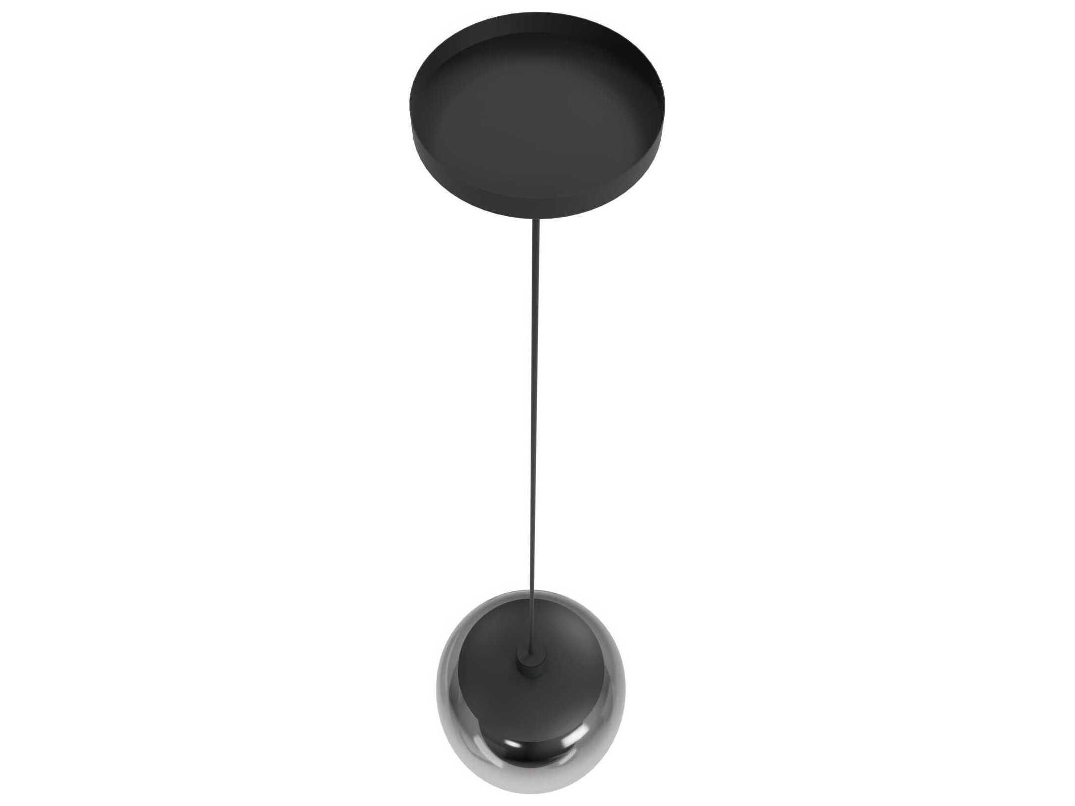 Avenue Lighting Monaco 1-Light Black Globe Mini Pendant