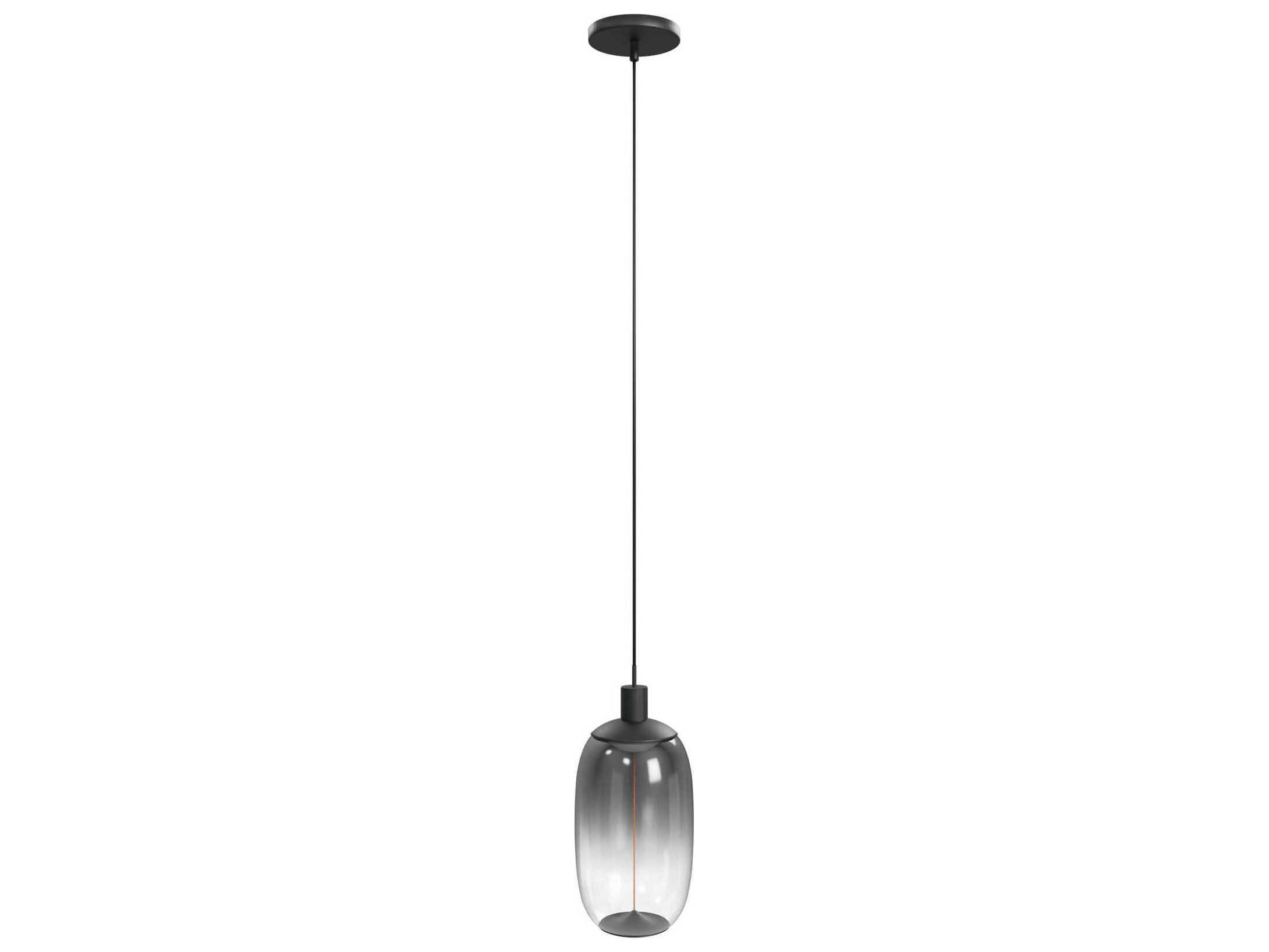 Avenue Lighting Monaco 1-Light Black Cylinder Mini Pendant
