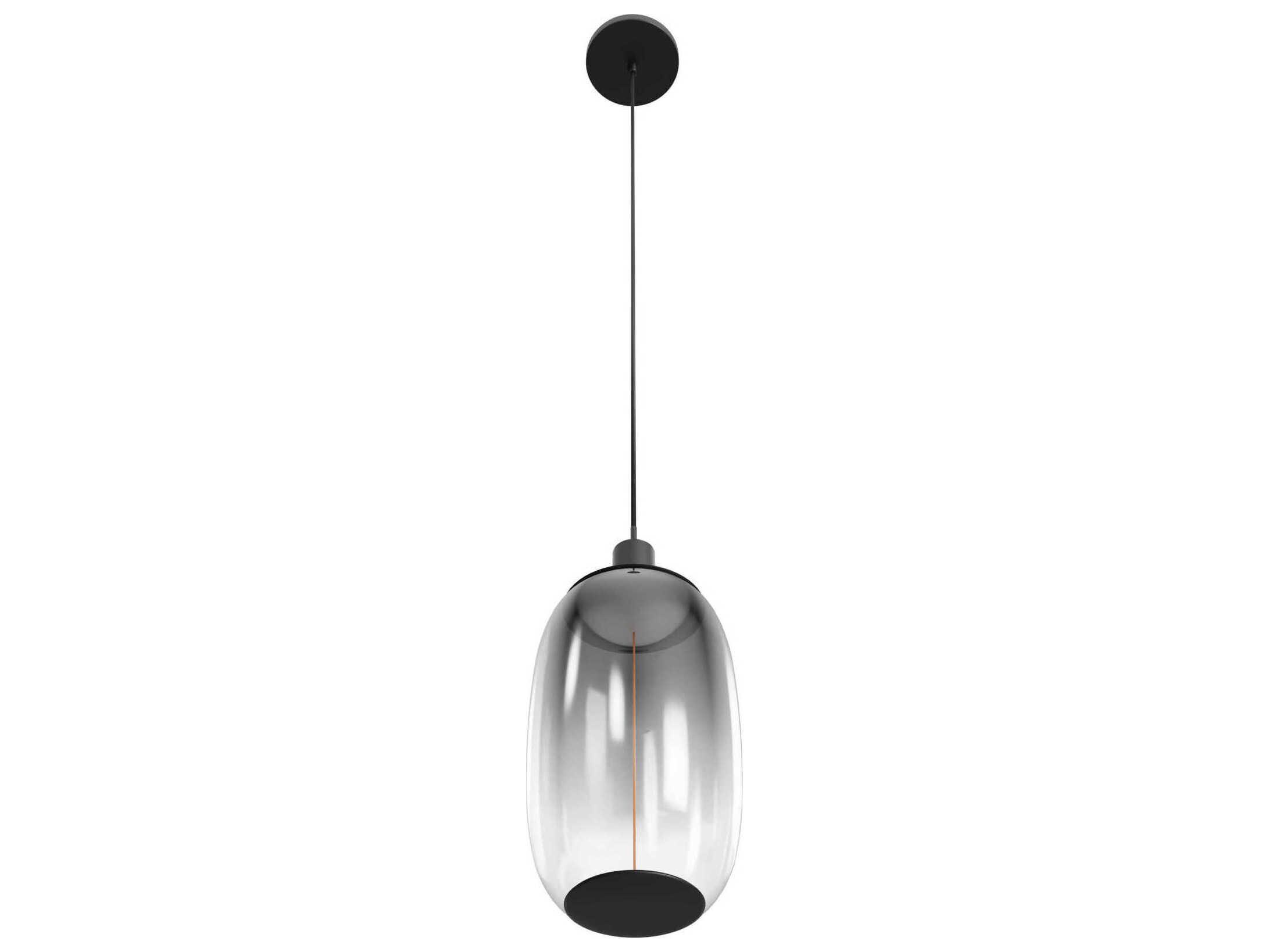 Avenue Lighting Monaco 1-Light Black Cylinder Mini Pendant