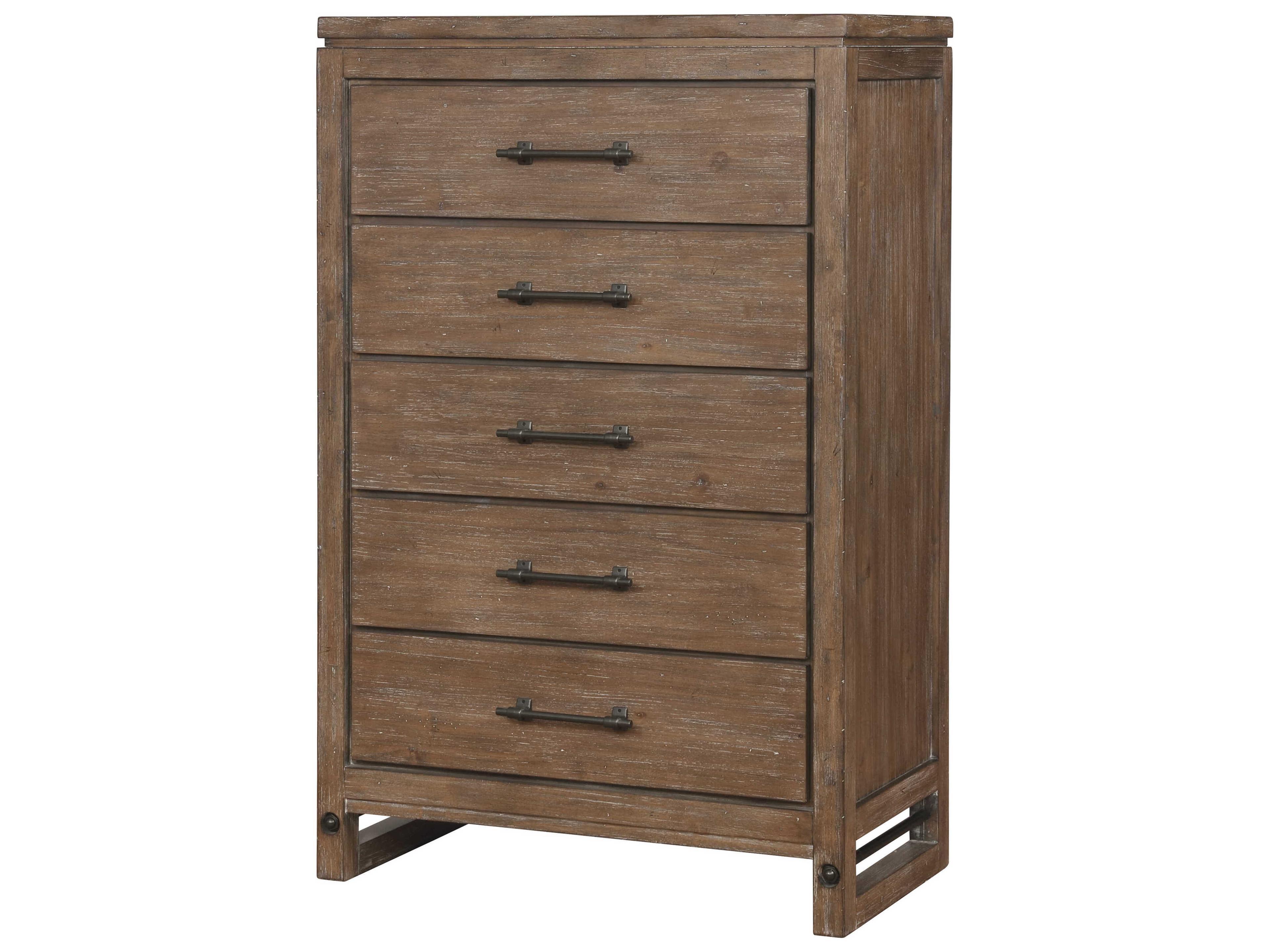 Avalon Furniture Brushed Acacia Brown Wood Accent Chest