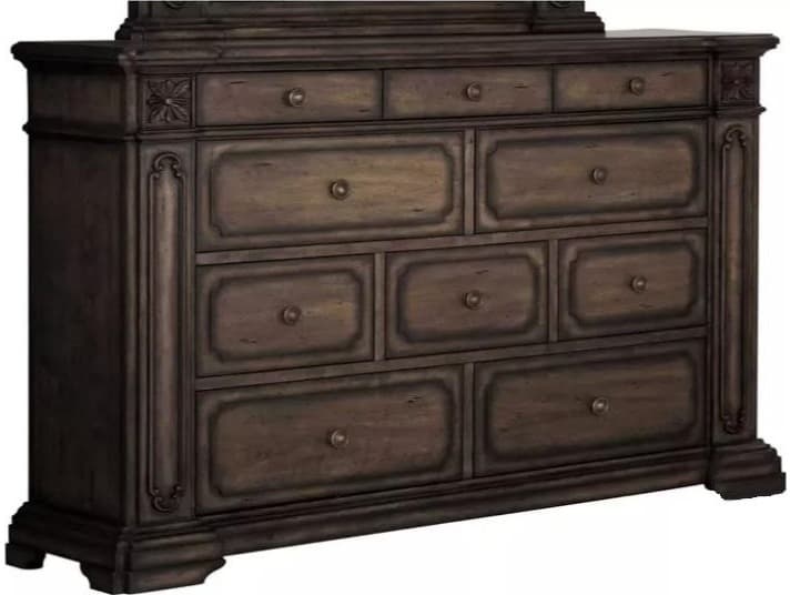 Avalon Furniture Brown Birch Wood Double Dresser