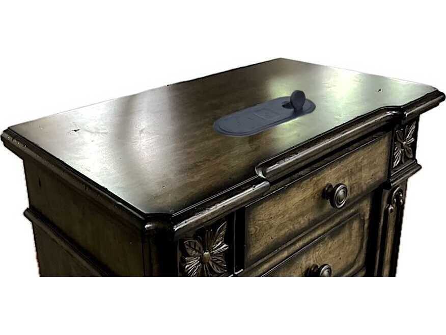 Avalon Furniture 3-Drawers Brown Birch Wood Nightstand