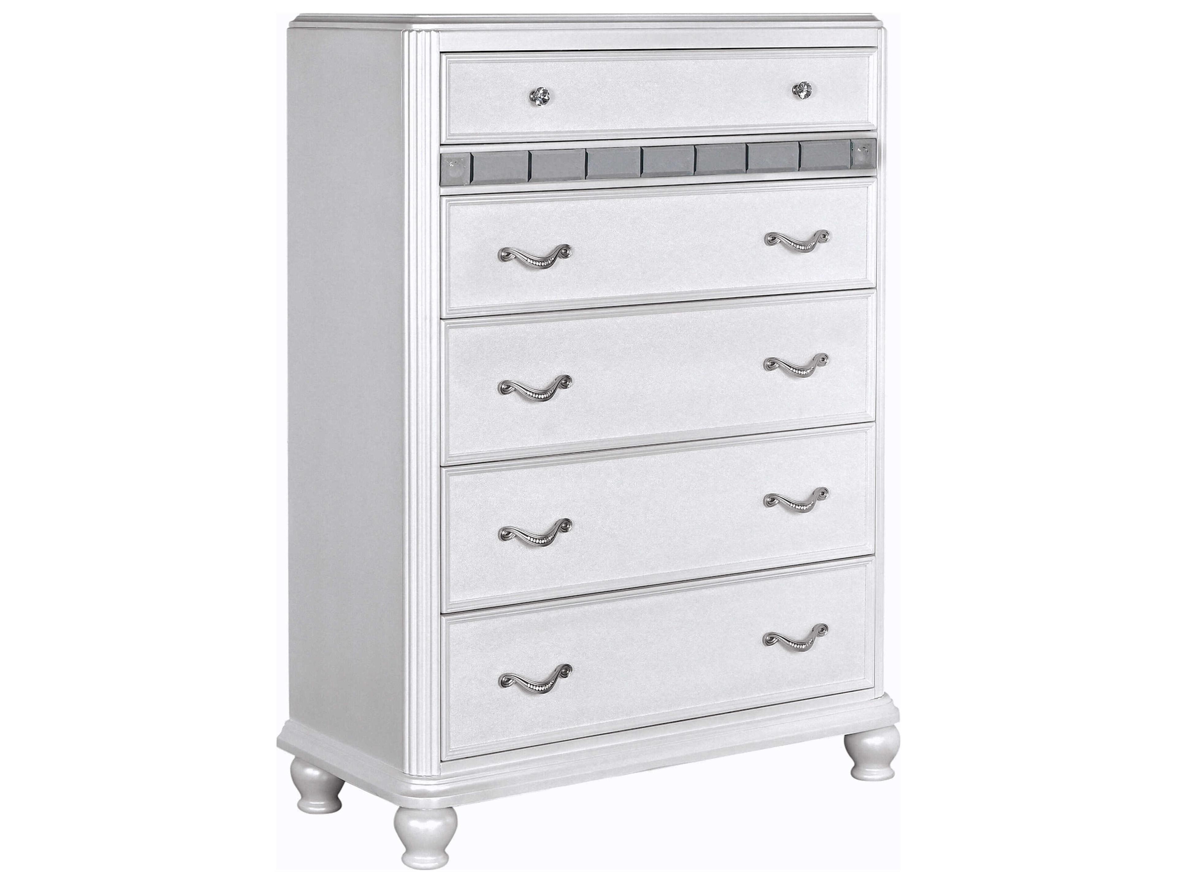 Avalon Furniture White Pearl Hardwood Accent Chest