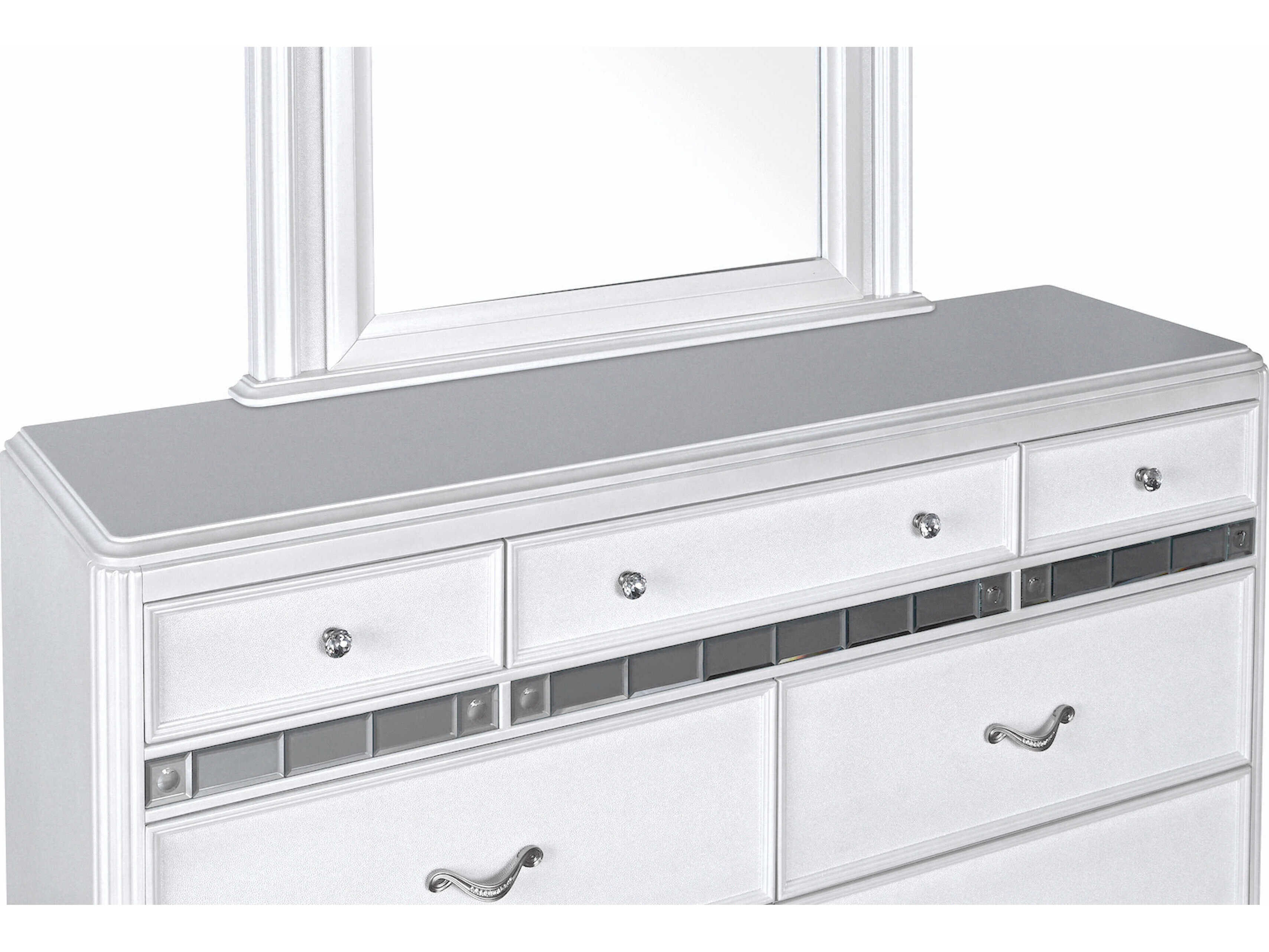Avalon Furniture 7-Drawers Hardwood Double Dresser with Mirror