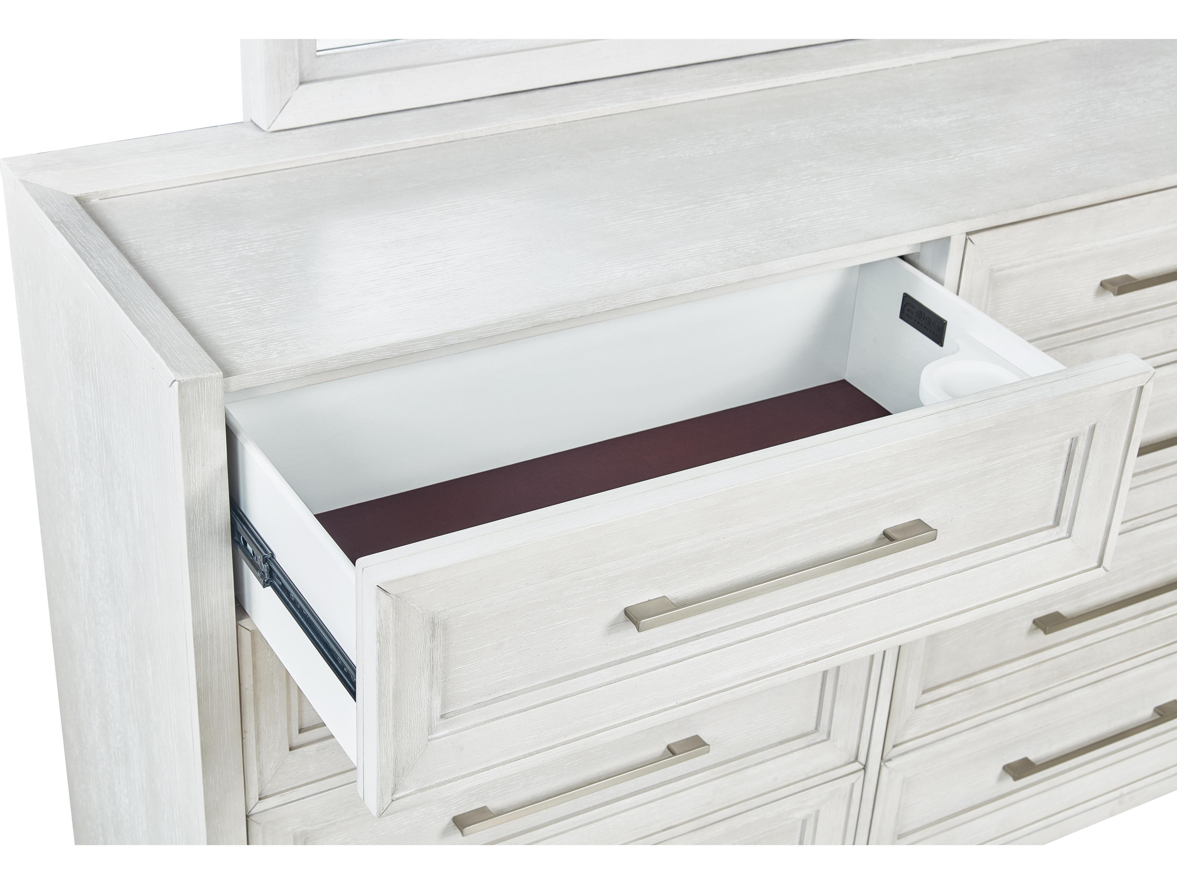 Avalon Furniture Silver Oak Wood Double Dresser