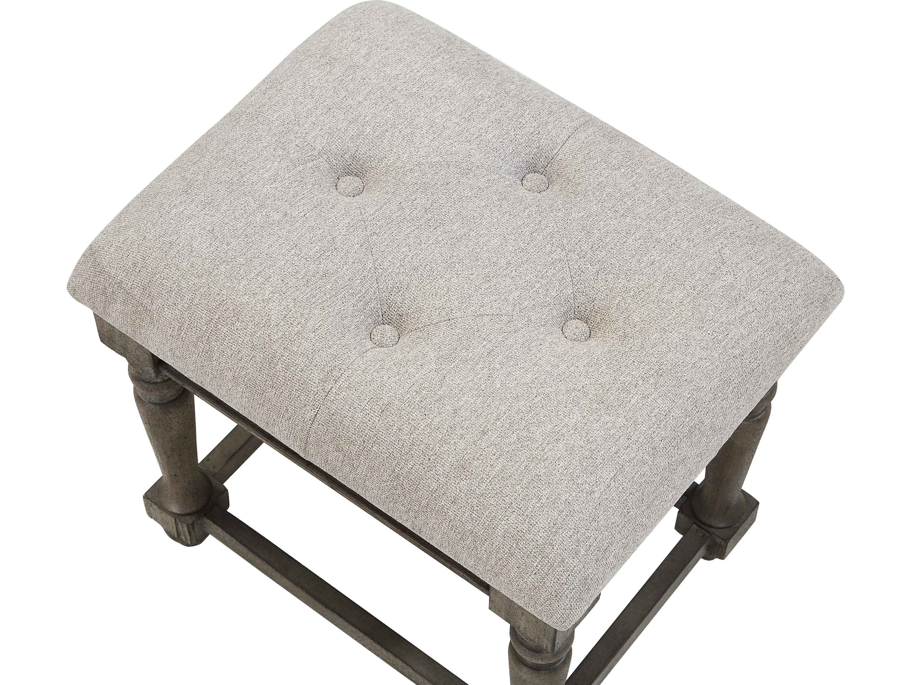 Avalon Furniture Grey Upholstered Accent Stool