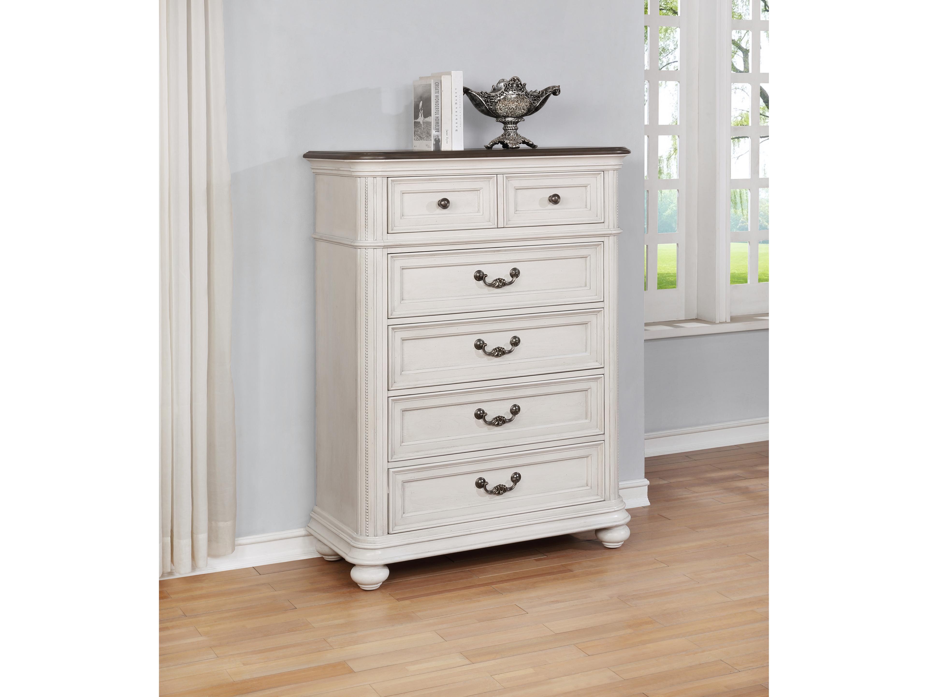 Avalon Furniture Oak White Birch Wood Accent Chest
