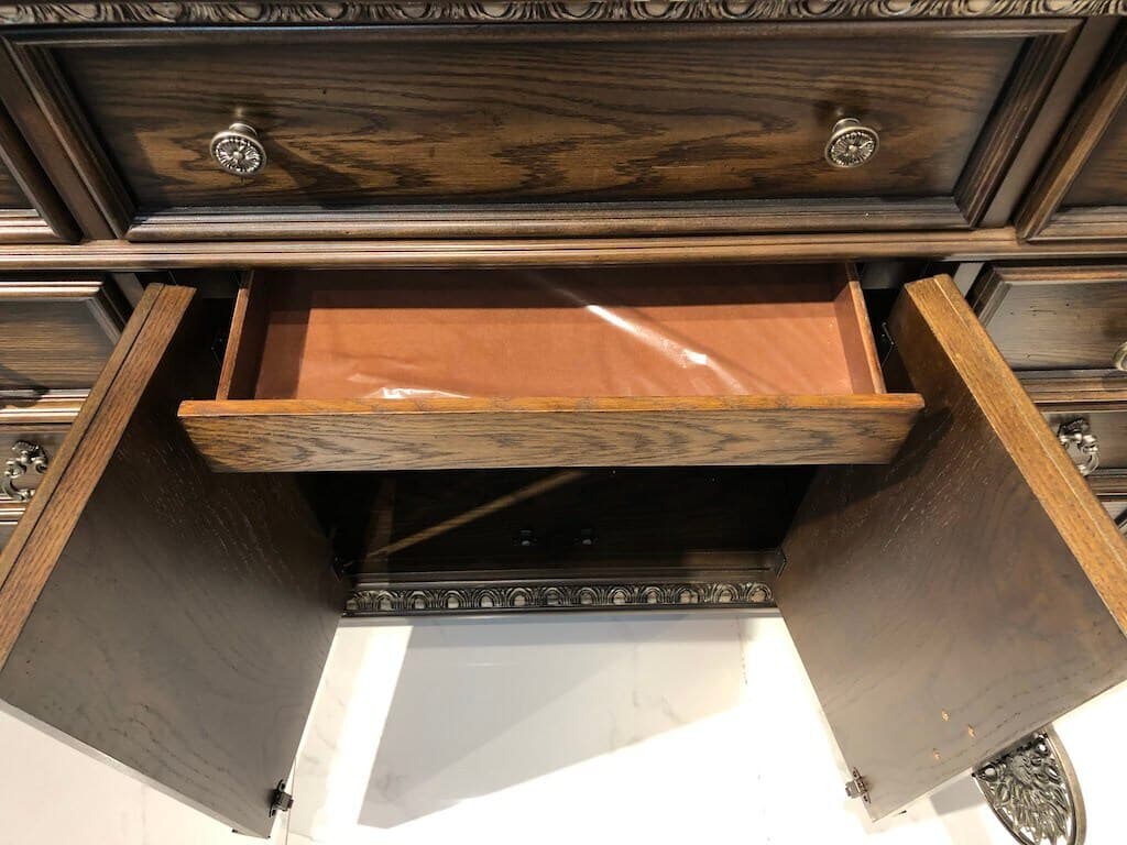 Avalon Furniture Brown Oak Wood Dresser