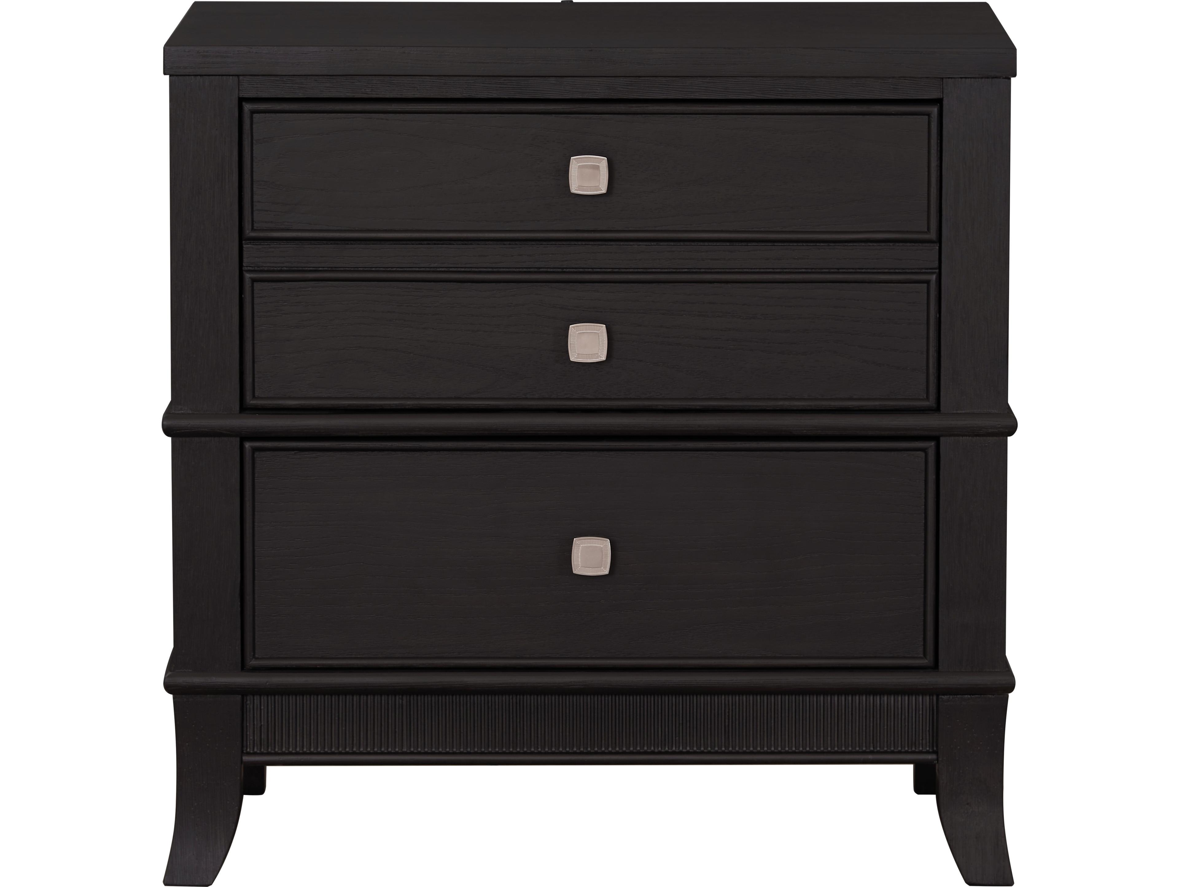 Avalon Furniture 3-Drawers Poplar Wood Nightstand