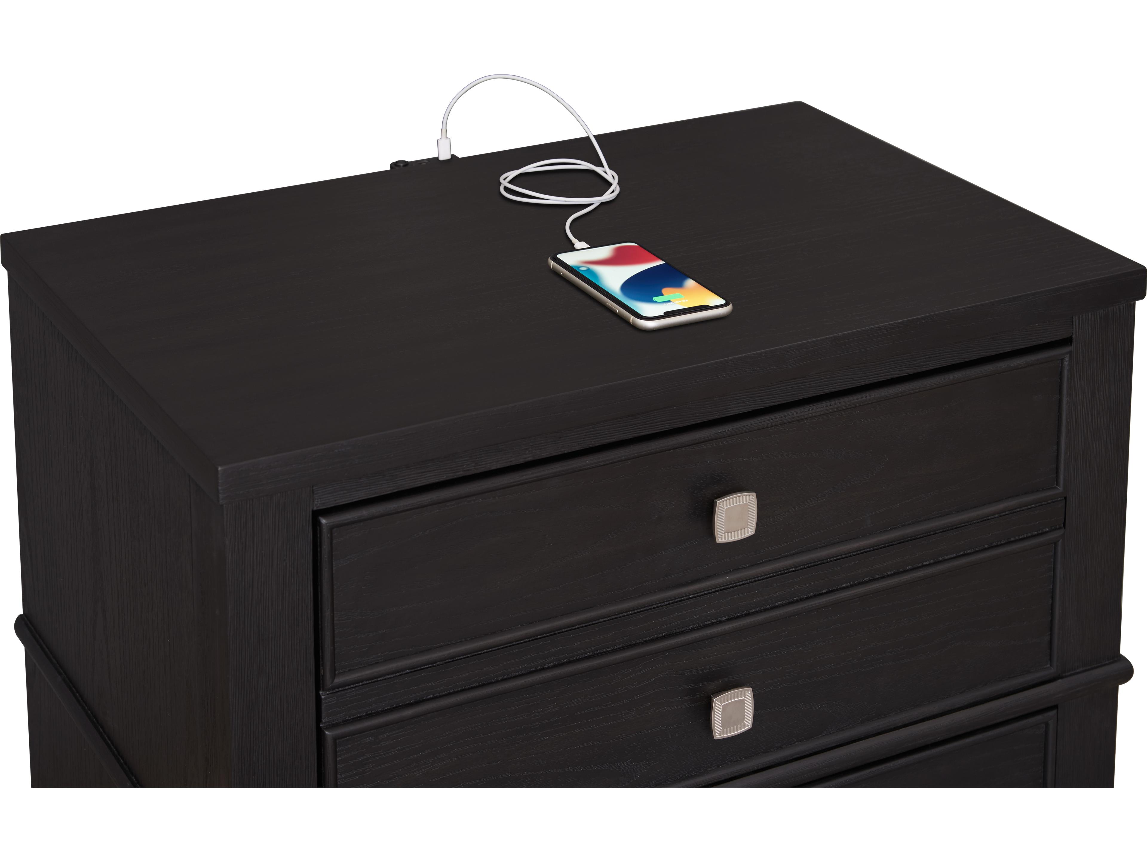 Avalon Furniture 3-Drawers Poplar Wood Nightstand