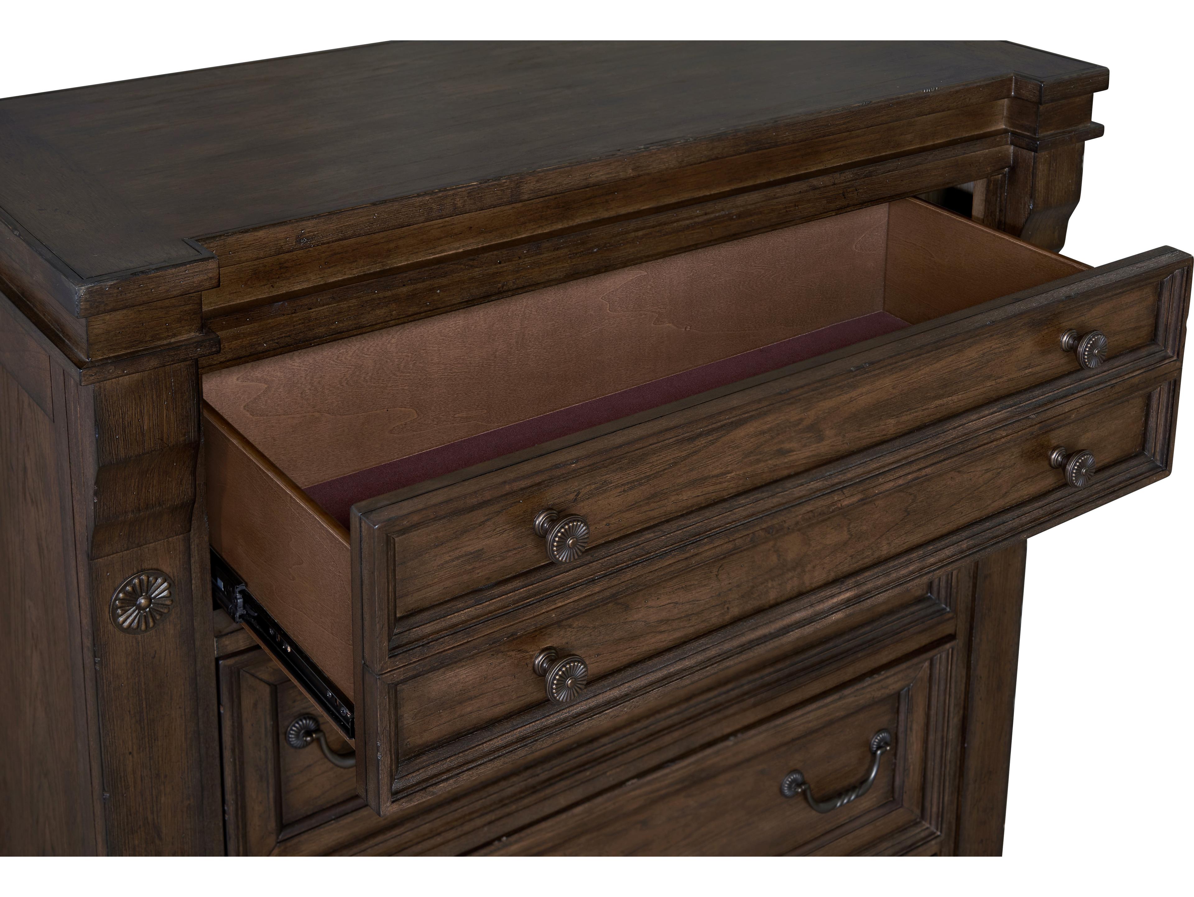 Avalon Furniture Warm Brown Oak Rubberwood Accent Chest