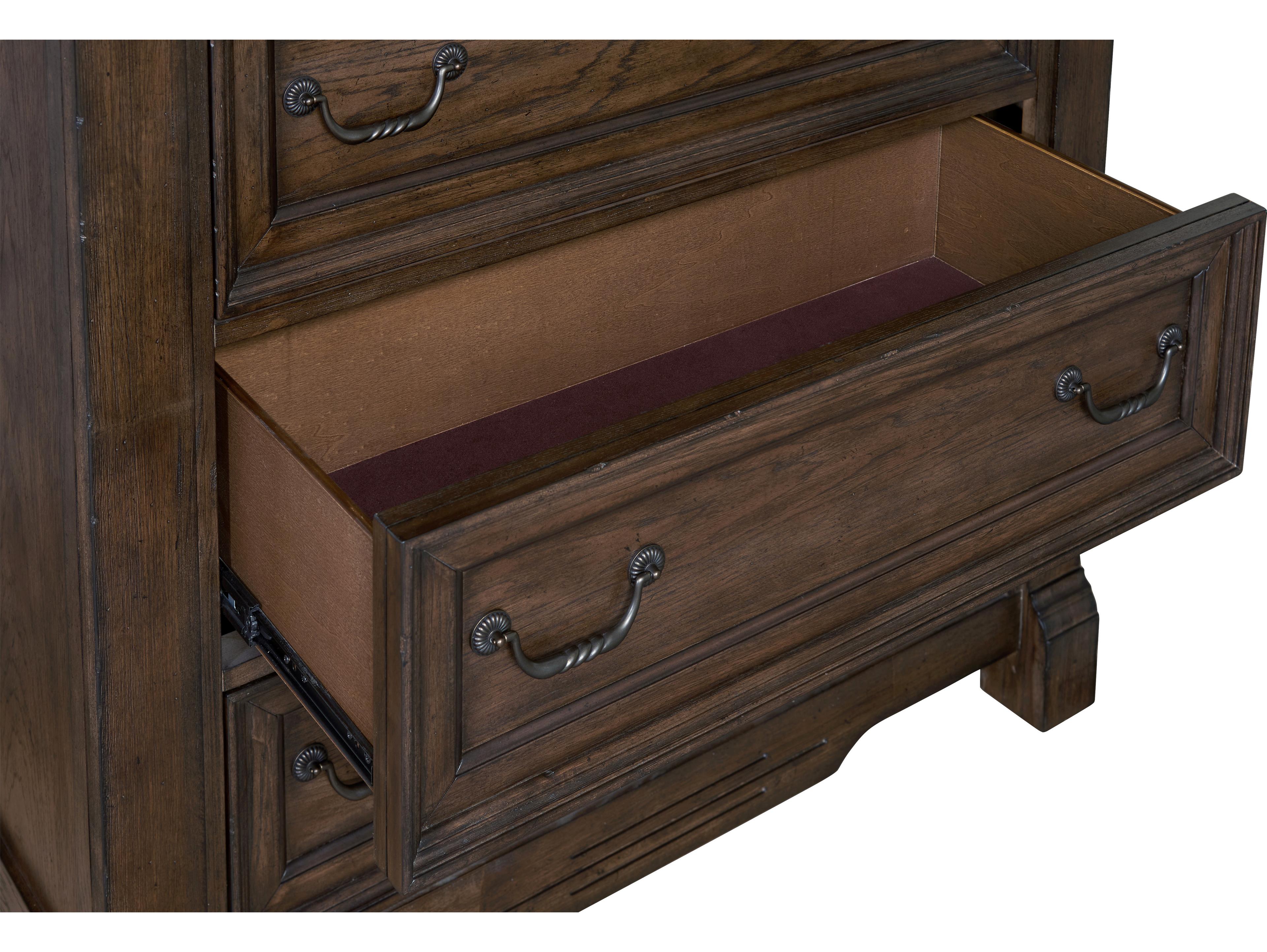 Avalon Furniture Warm Brown Oak Rubberwood Accent Chest