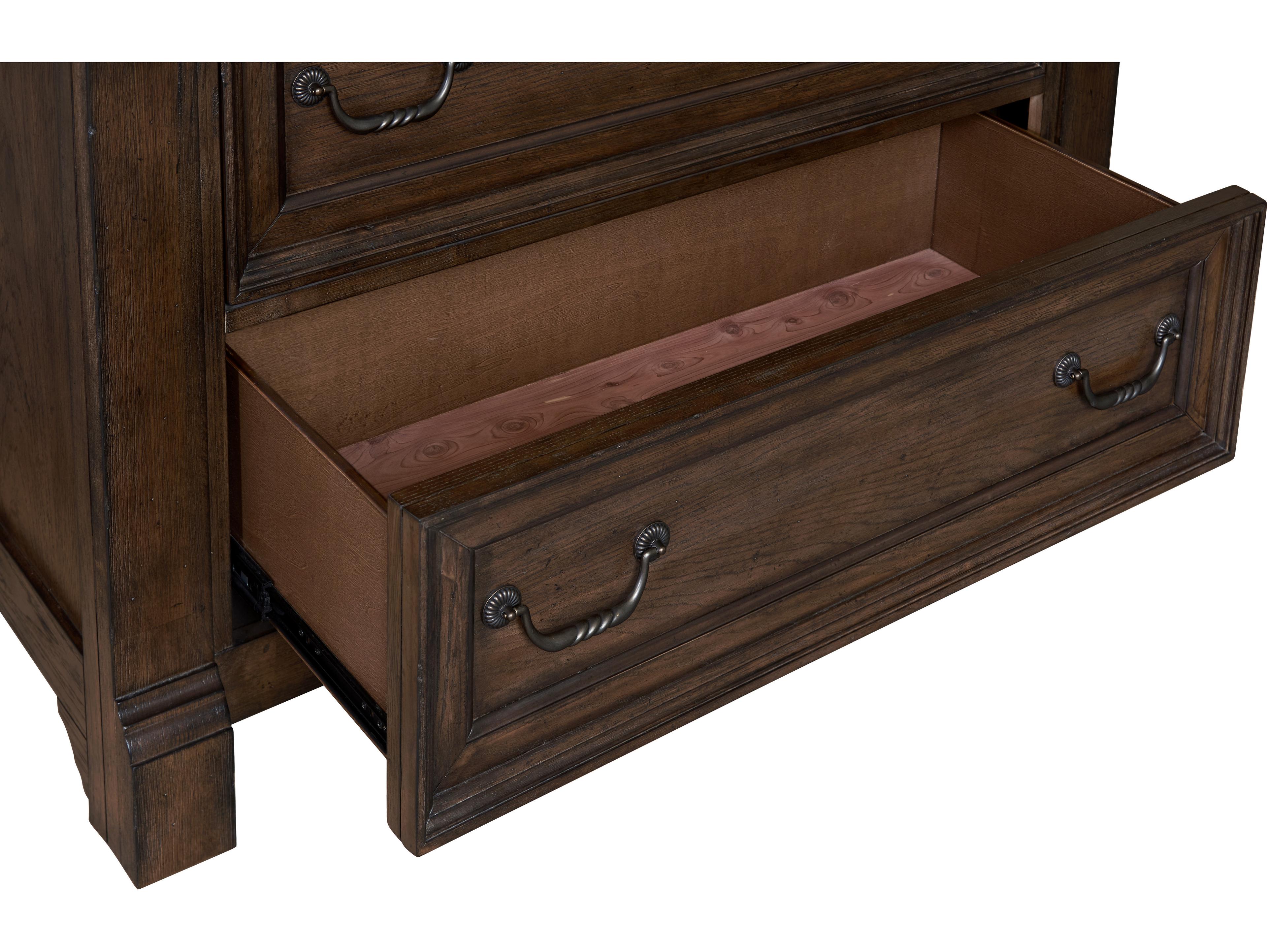 Avalon Furniture Warm Brown Oak Rubberwood Accent Chest