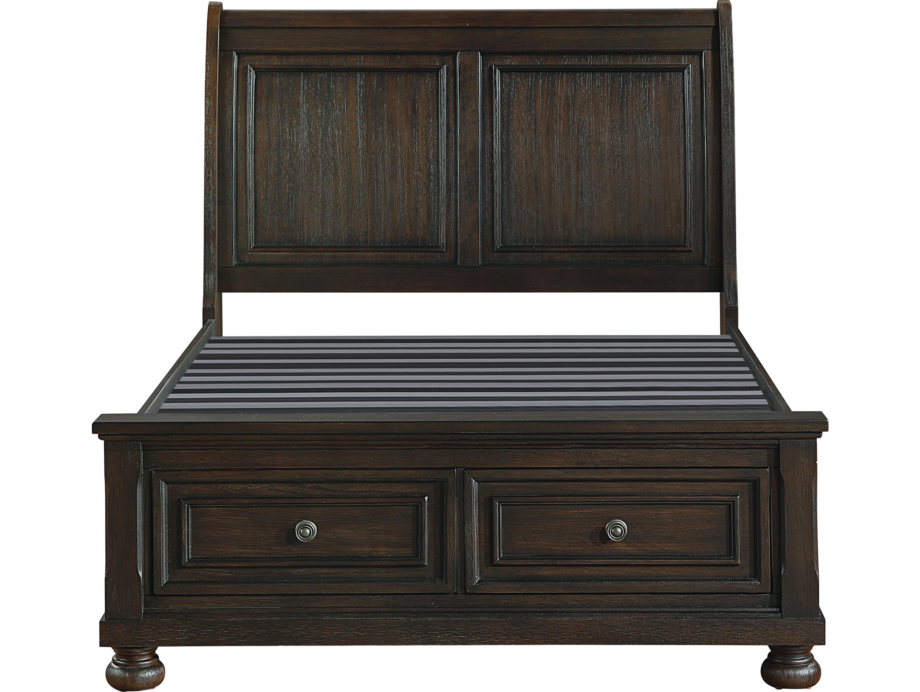 Avalon Furniture Acacia Brown Wood Full Sleigh Bed