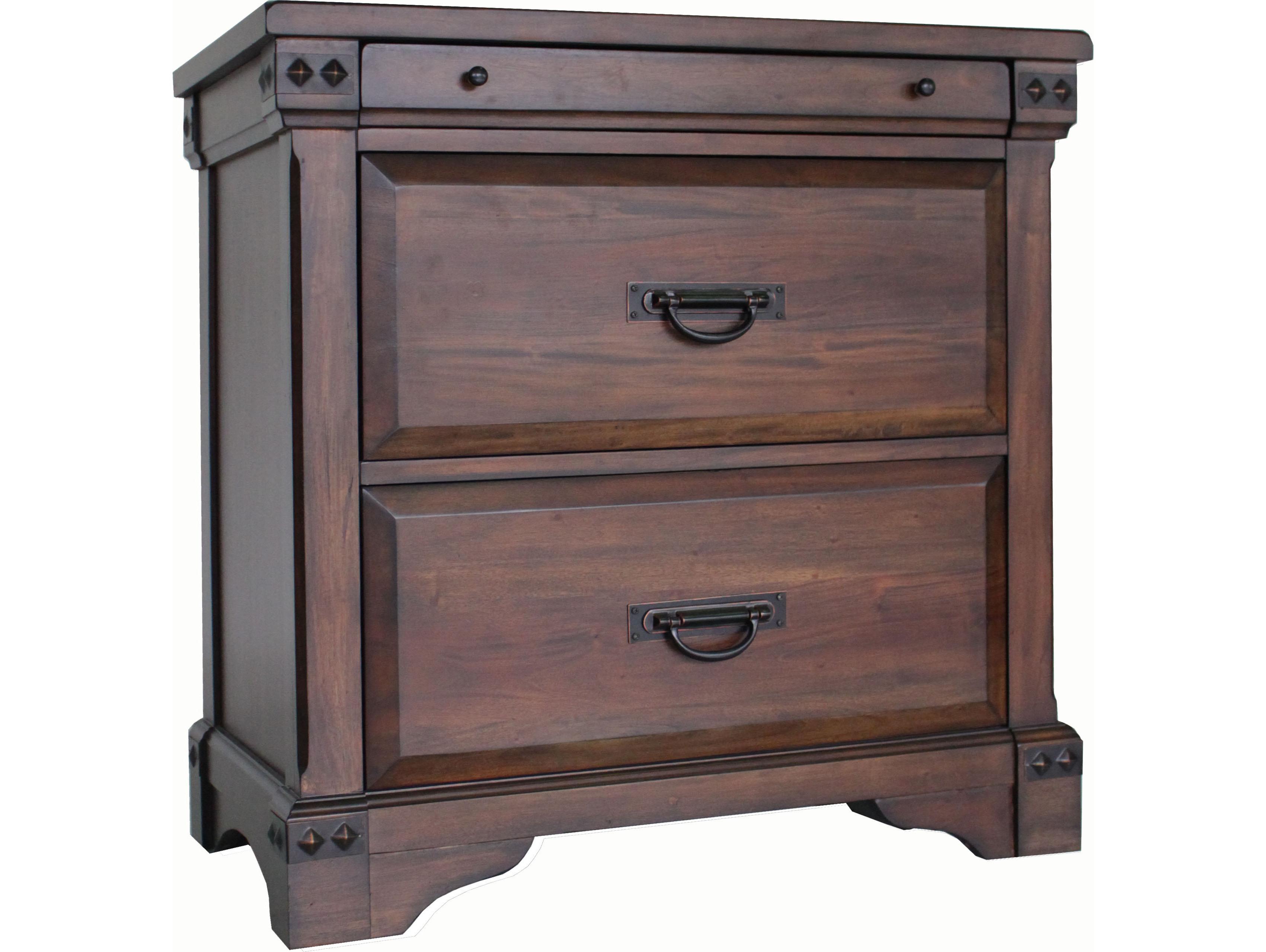 Avalon Furniture 3-Drawers Mahogany Wood Nightstand