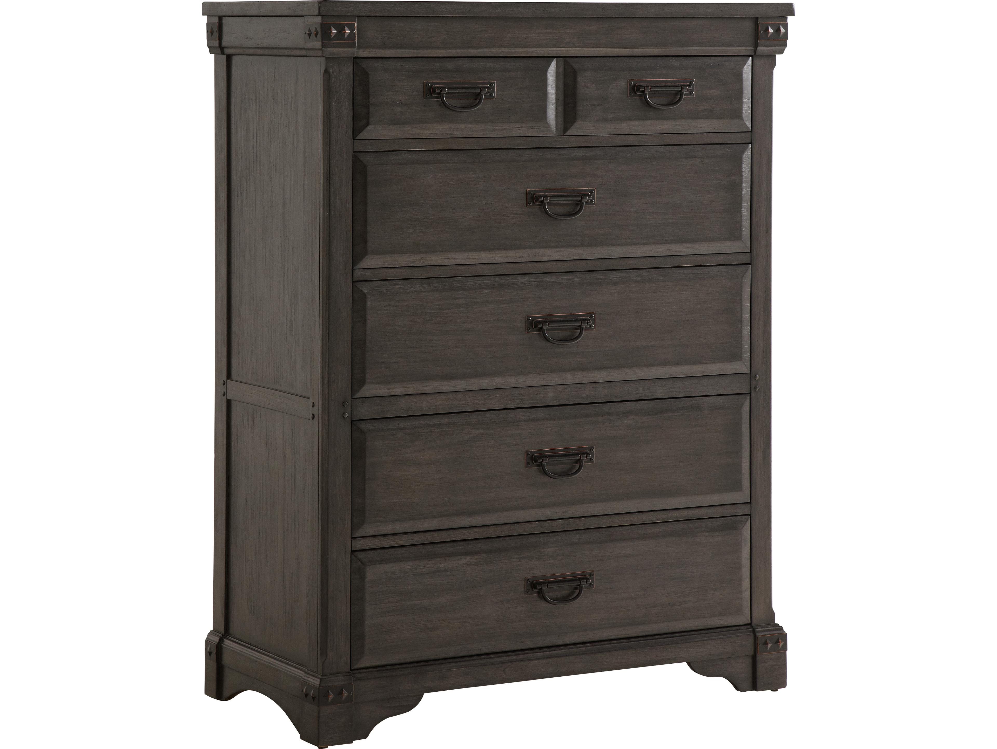 Avalon Furniture Gray Mahogany Wood Accent Chest