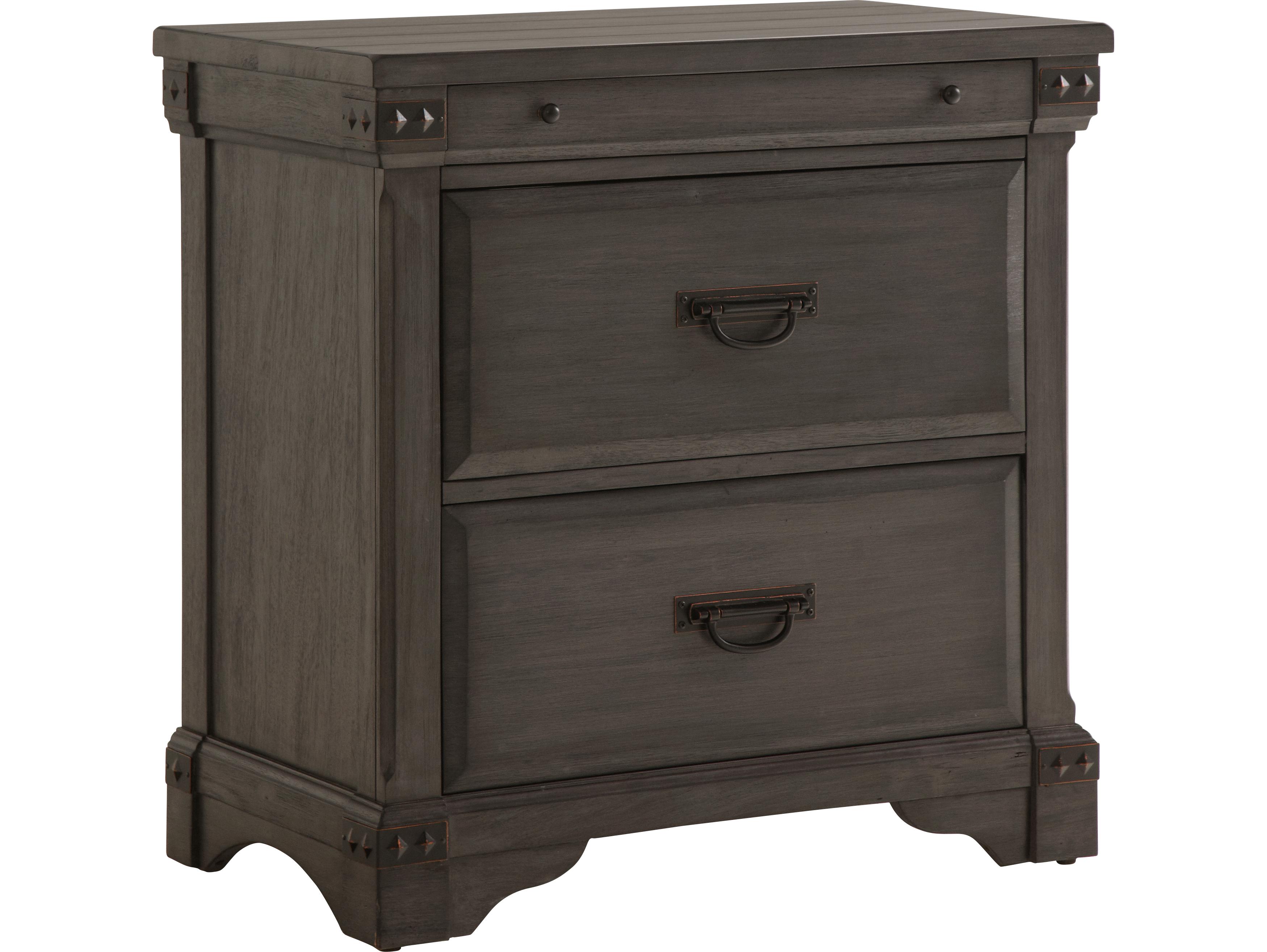 Avalon Furniture 3-Drawers Mahogany Wood Nightstand